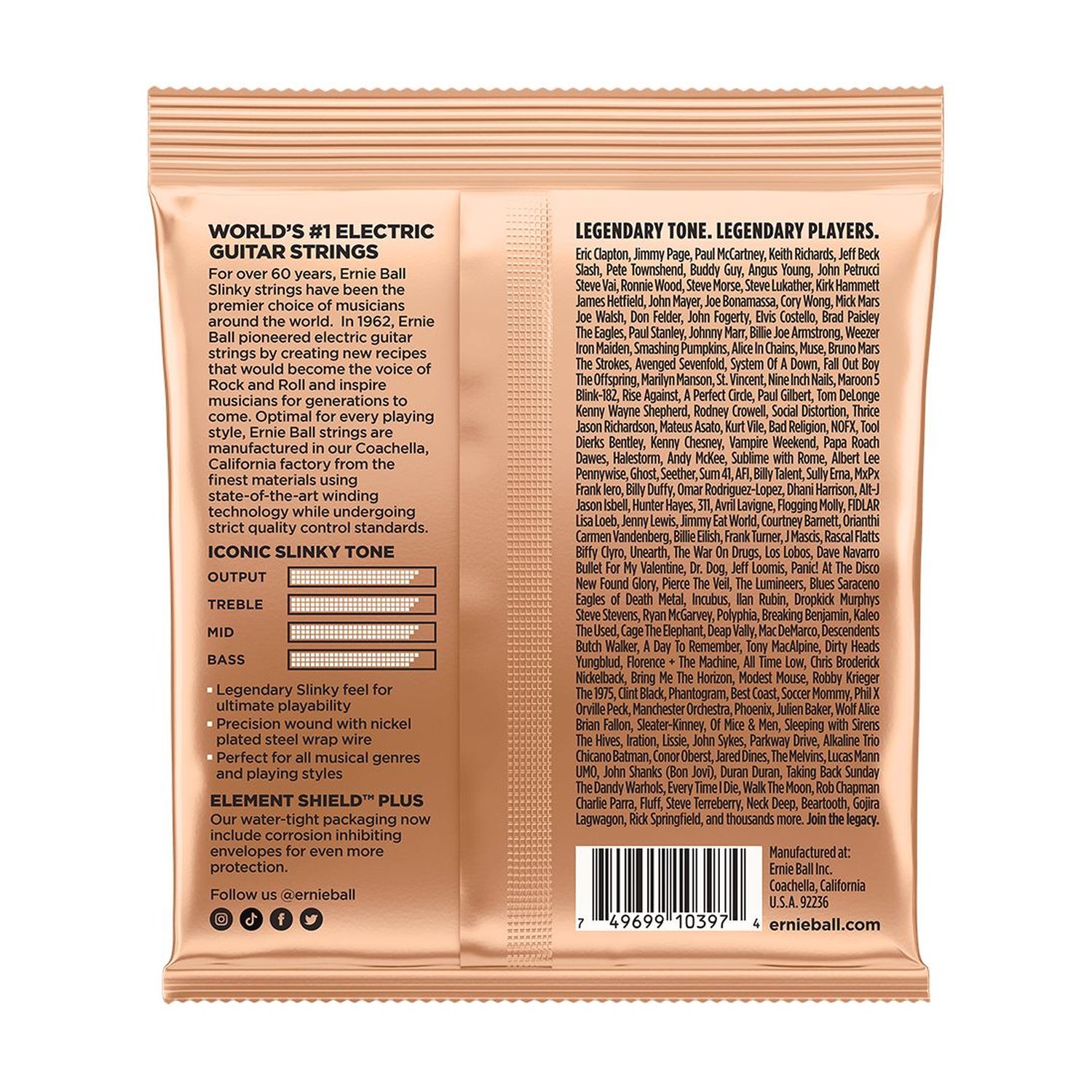 Cuerdas para guitarra eléctrica Ernie Ball 9.5-46 Turbo Slinky  P02224 foto 2