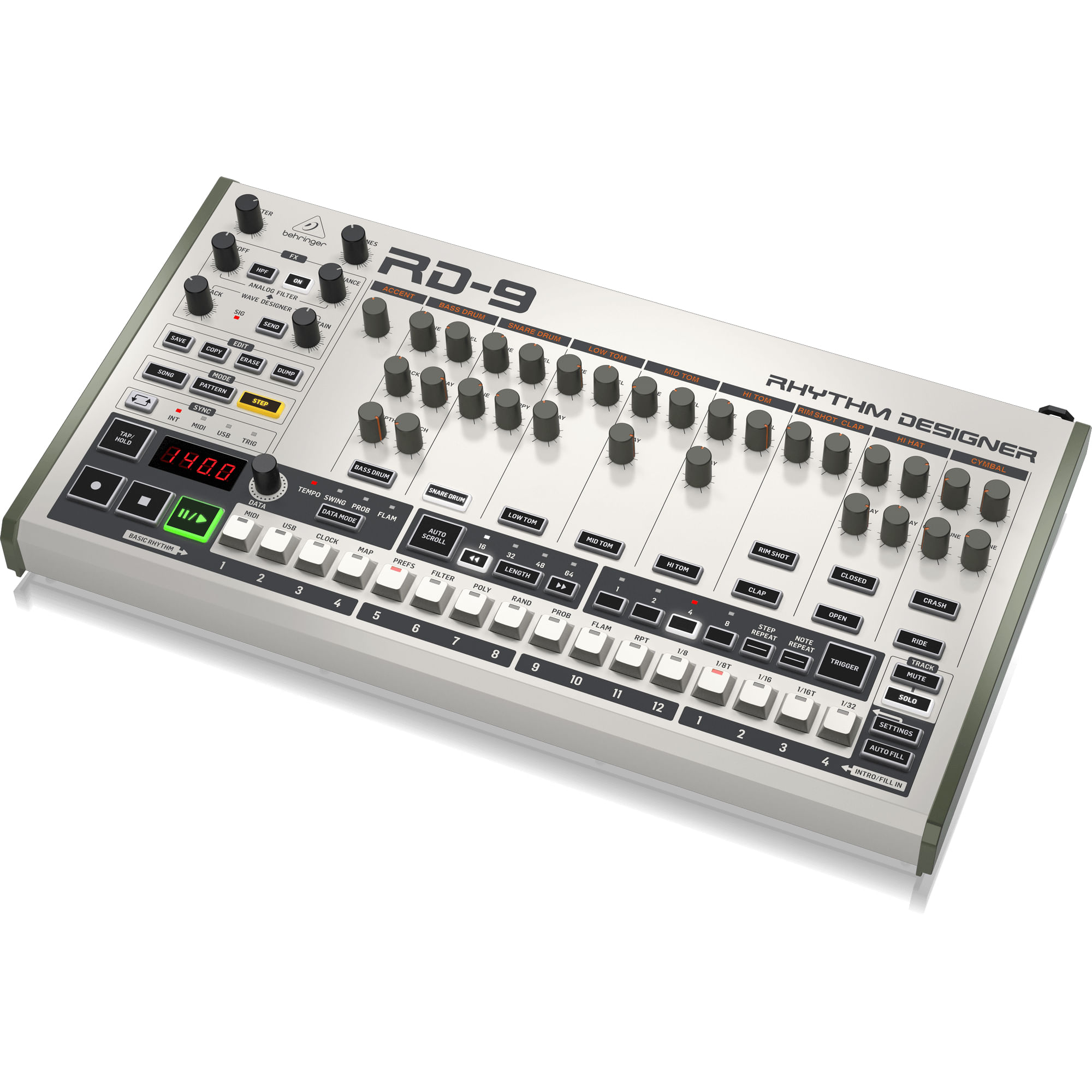 Drum Machine Híbrida Behringer RD-9 foto 3
