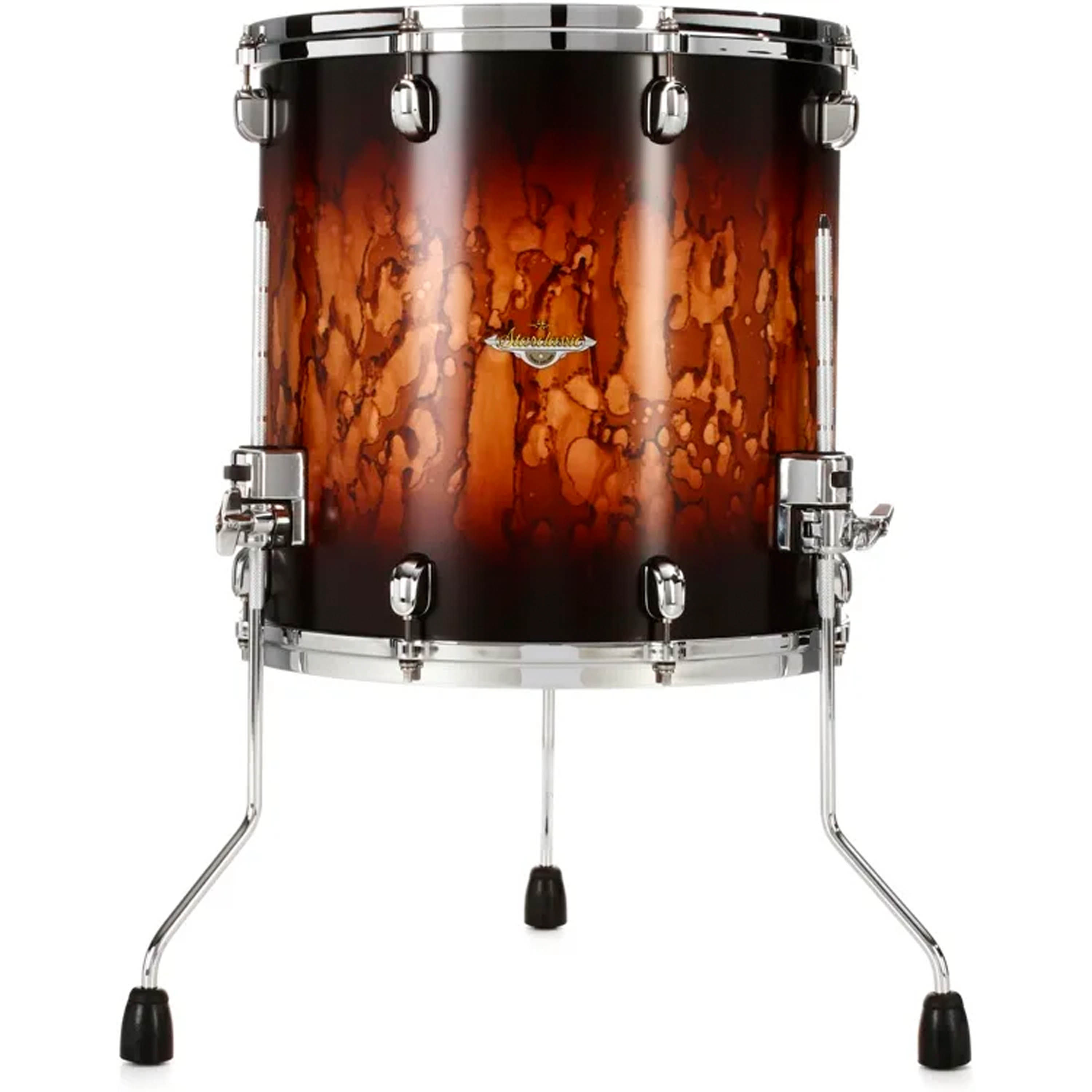Floor Tom Tama Starclassic Maple MAF1414 14"- Molten Satin Brown Burst foto 2