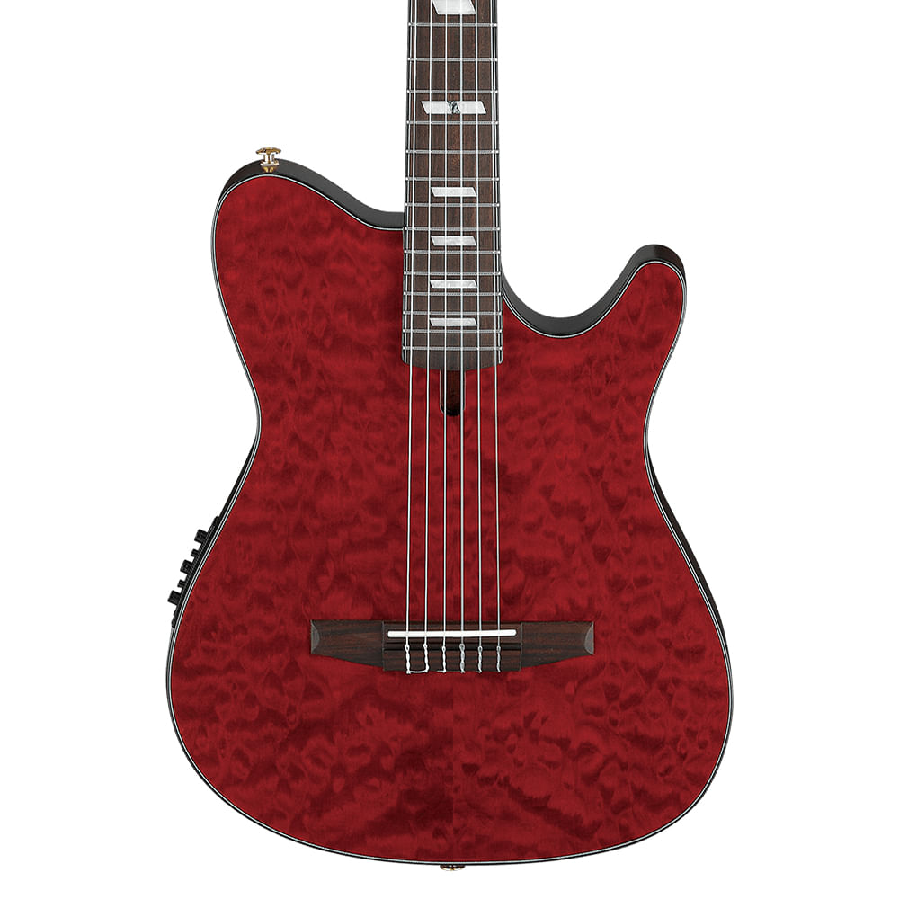 Guitarra Clásica Electroacústica Ibanez FRH20QMN - Wine Red Low Gloss foto 2