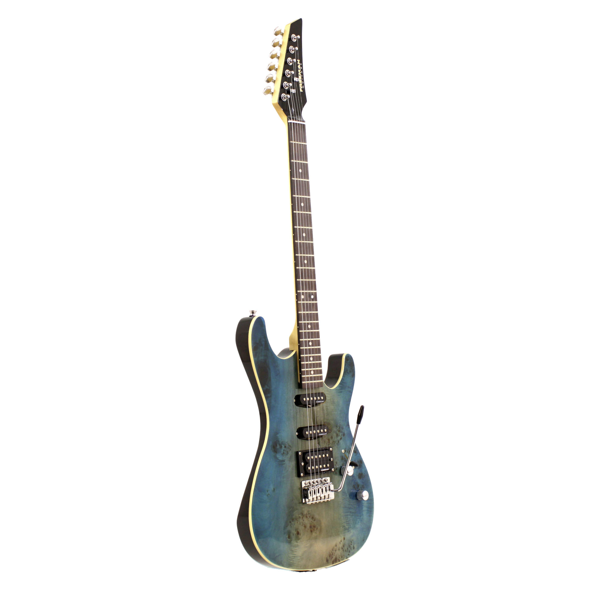 Guitarra Eléctrica Freeman SSA - Green Burr foto 3