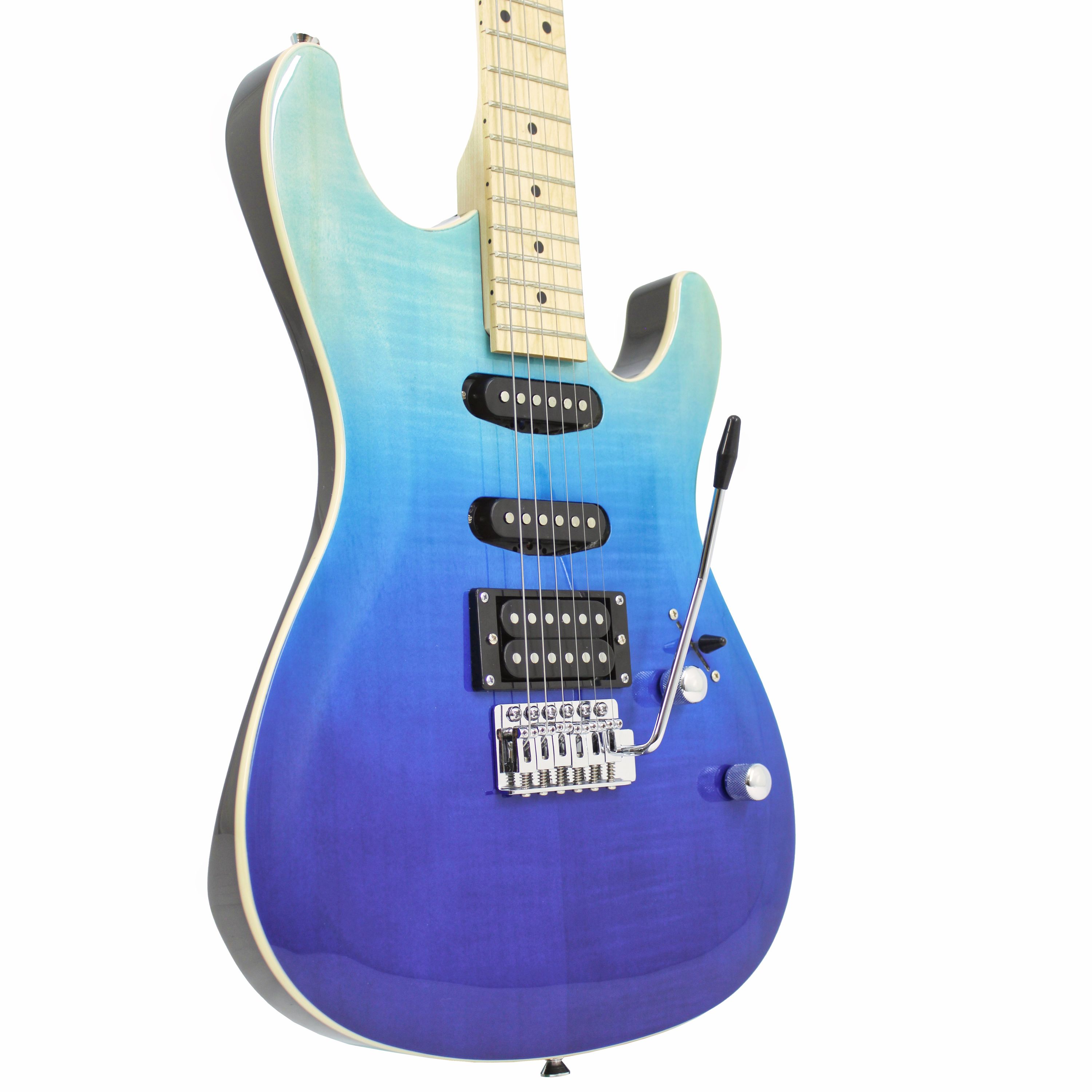 Guitarra eléctrica Freeman SRG-180 FMT FSB Azul foto 2