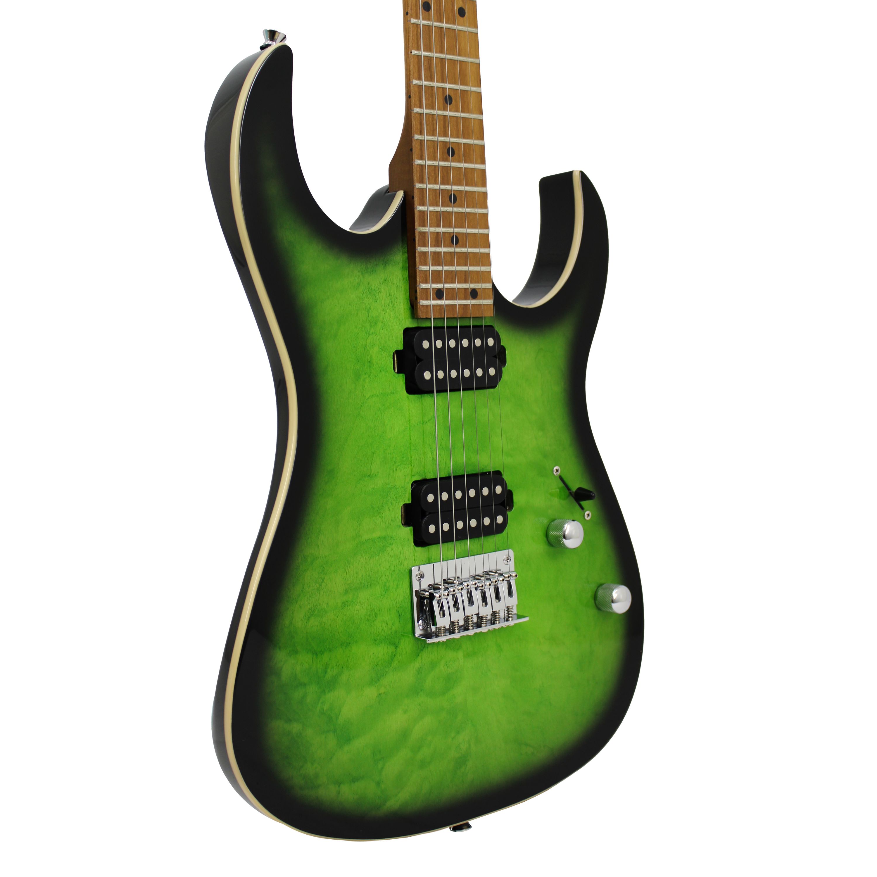 Guitarra Eléctrica Freeman SRG-180 FMT GNB - Green Burst foto 2