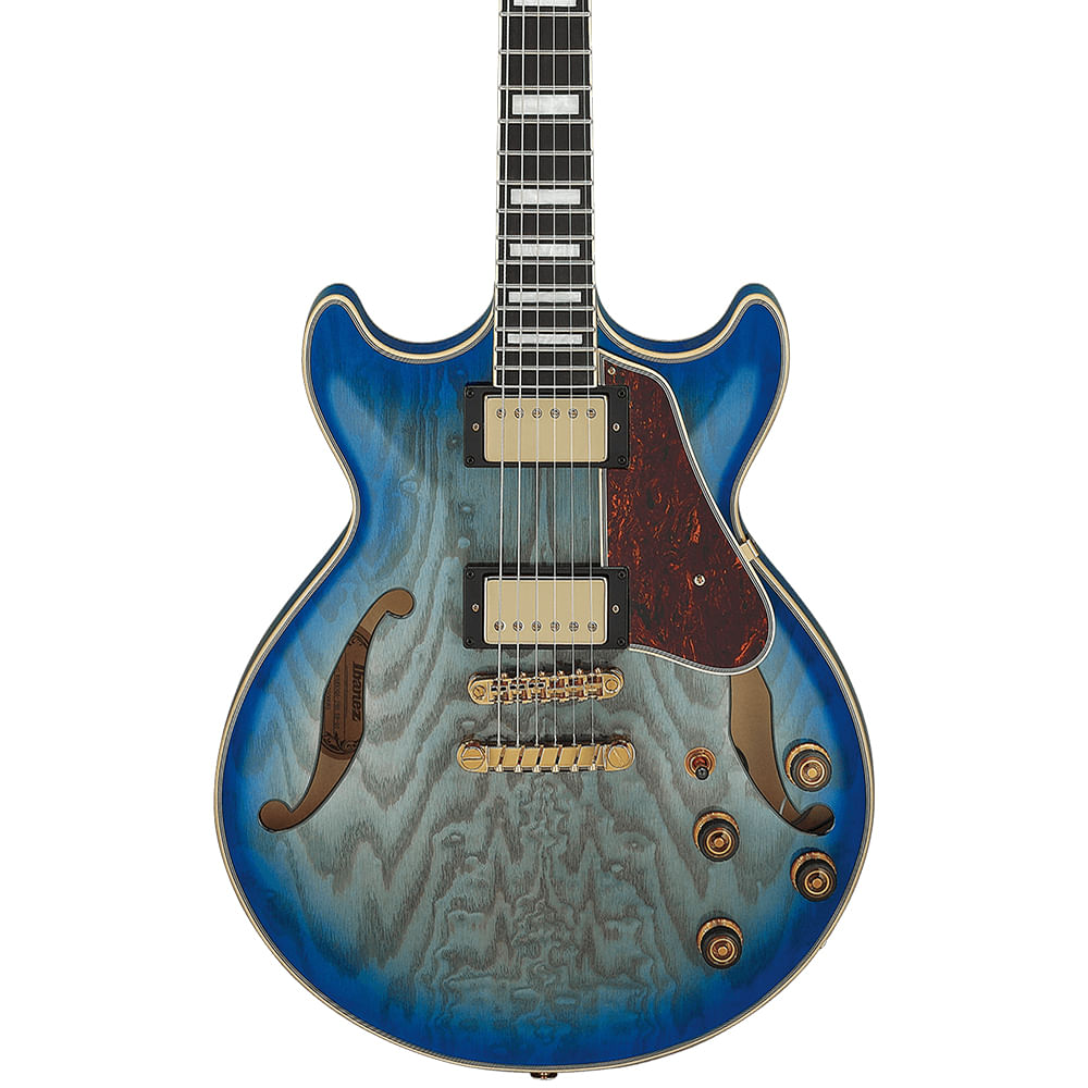 Guitarra Eléctrica Hollow Body Ibanez AM Artcore Expressionist AM93QA JBB - Jet Blue Burst foto 2