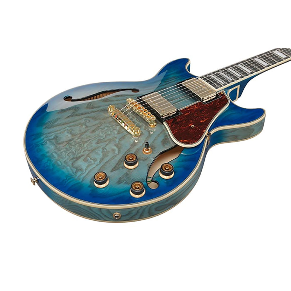 Guitarra Eléctrica Hollow Body Ibanez AM Artcore Expressionist AM93QA JBB - Jet Blue Burst foto 5