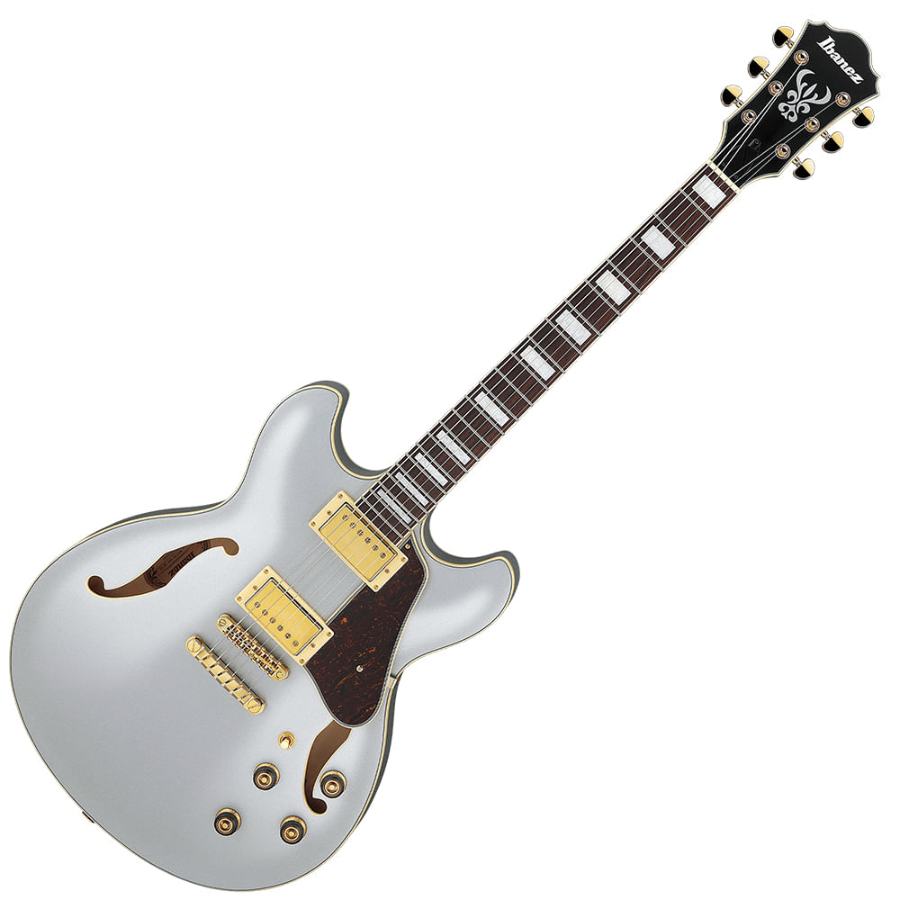 Guitarra Eléctrica Hollow Body Ibanez AS Artcore AS73G MSF - Moonstone Silver Flat