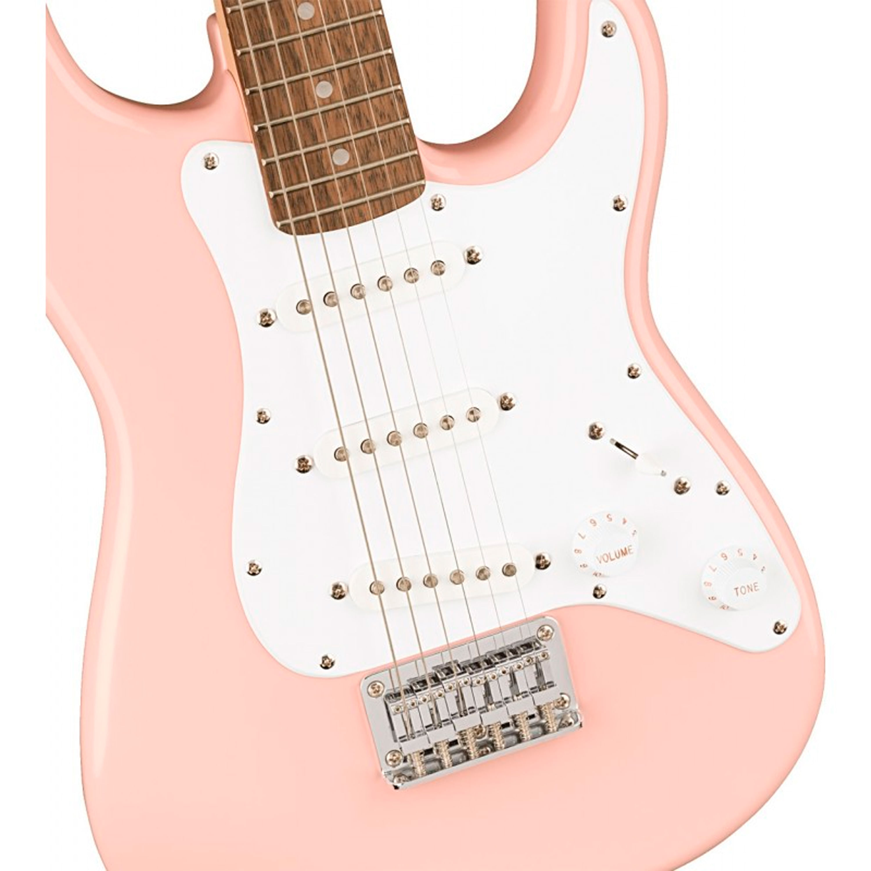 Guitarra eléctrica para niño Squier SQ Mini Strat color Shell Pink foto 3