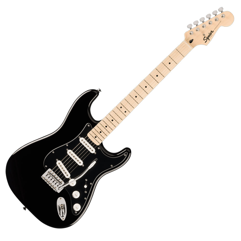 Guitarra Eléctrica Squier FSR Sonic Stratocaster - Black Pickguard in White Plastic Parts