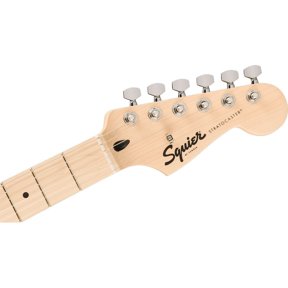 Guitarra Eléctrica Squier FSR Sonic Stratocaster - Black Pickguard in White Plastic Parts foto 5