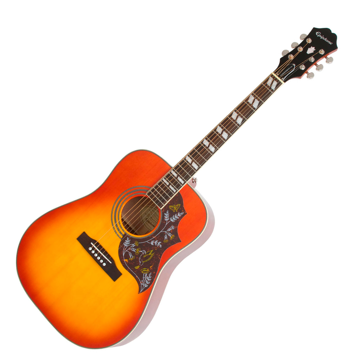Guitarra electroacústica Epiphone Hummingbird Pro color Faded Cherry Burst