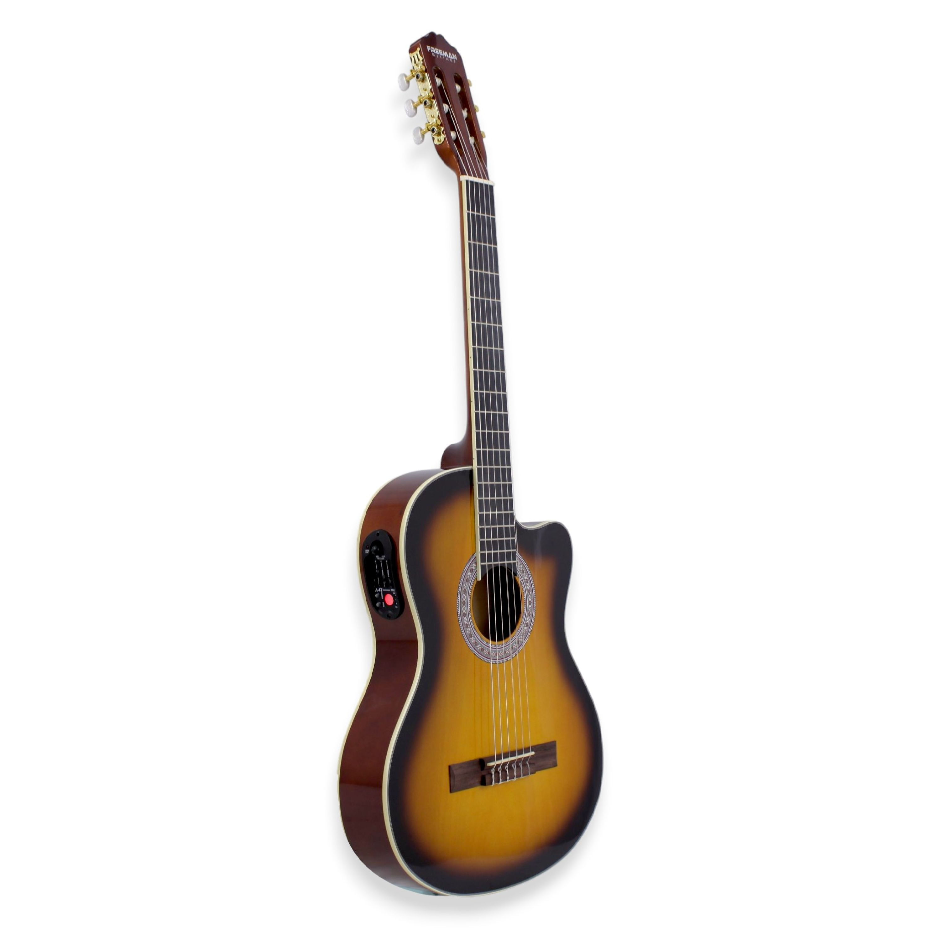 Guitarra Clásica Electroacústica Slim Freeman FRA95NCET - Sunburst foto 2