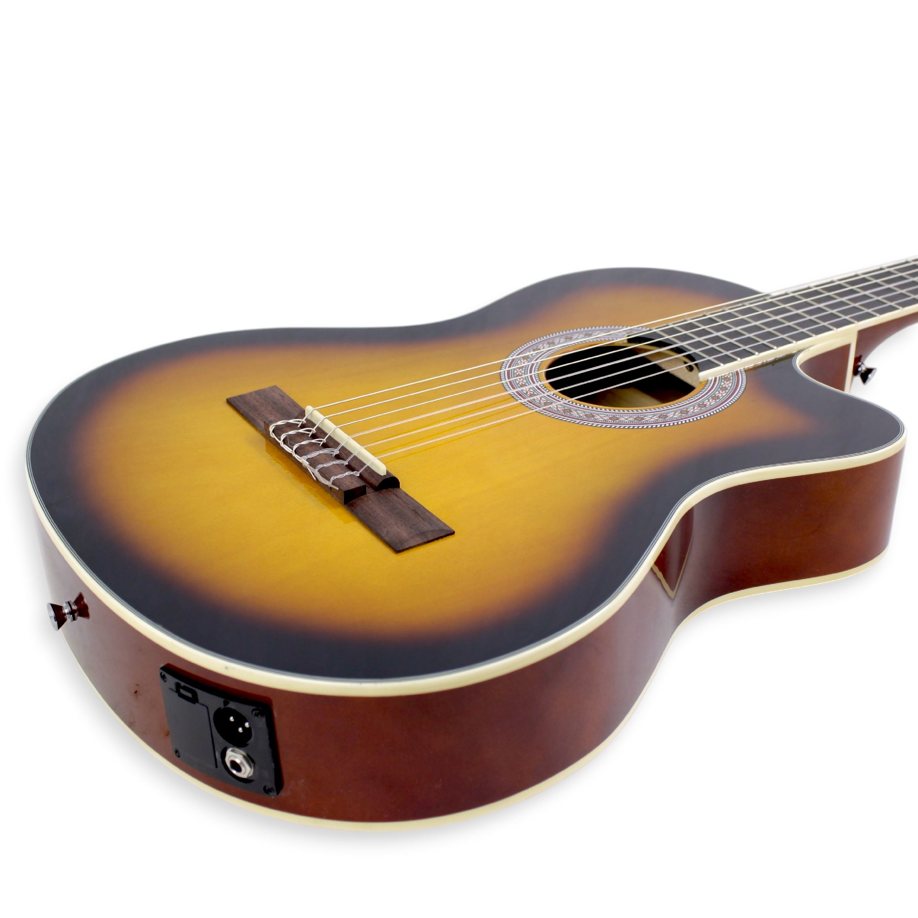 Guitarra Clásica Electroacústica Slim Freeman FRA95NCET - Sunburst foto 5