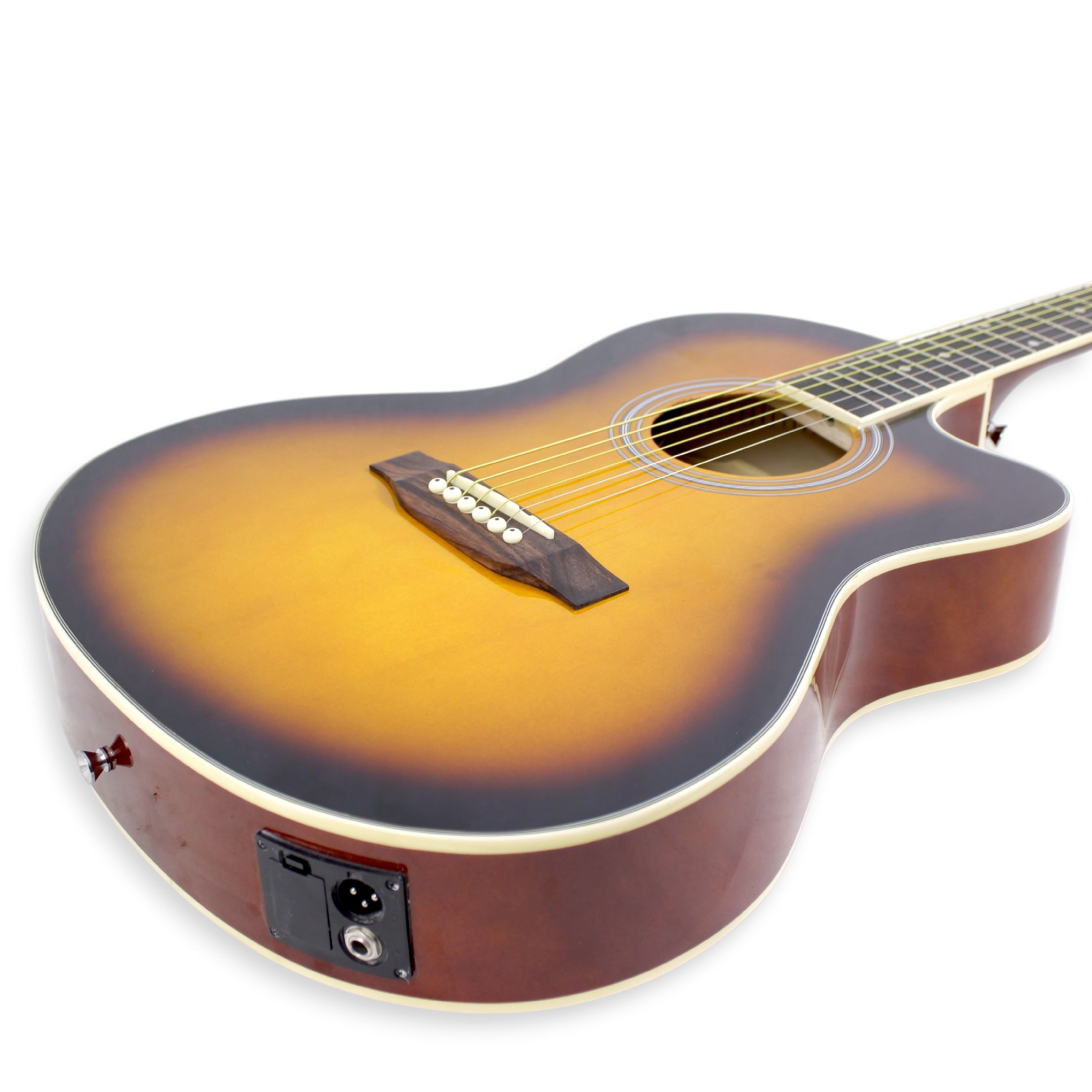 Guitarra Electroacústica Slim Freeman FRA95SCET - Sunburst foto 5