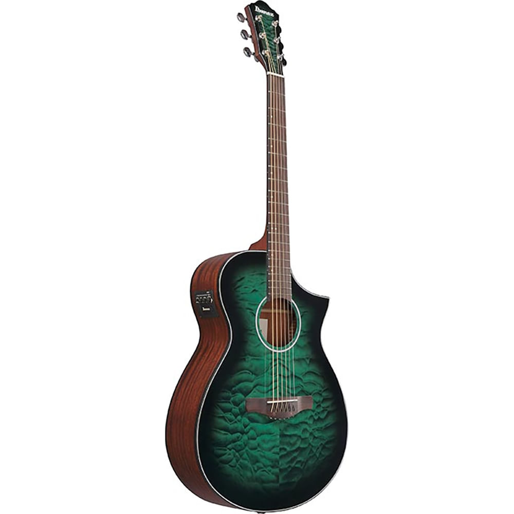 Guitarra Electroacústica Ibanez AEWC16QA TEH - Transparent Emerald foto 3