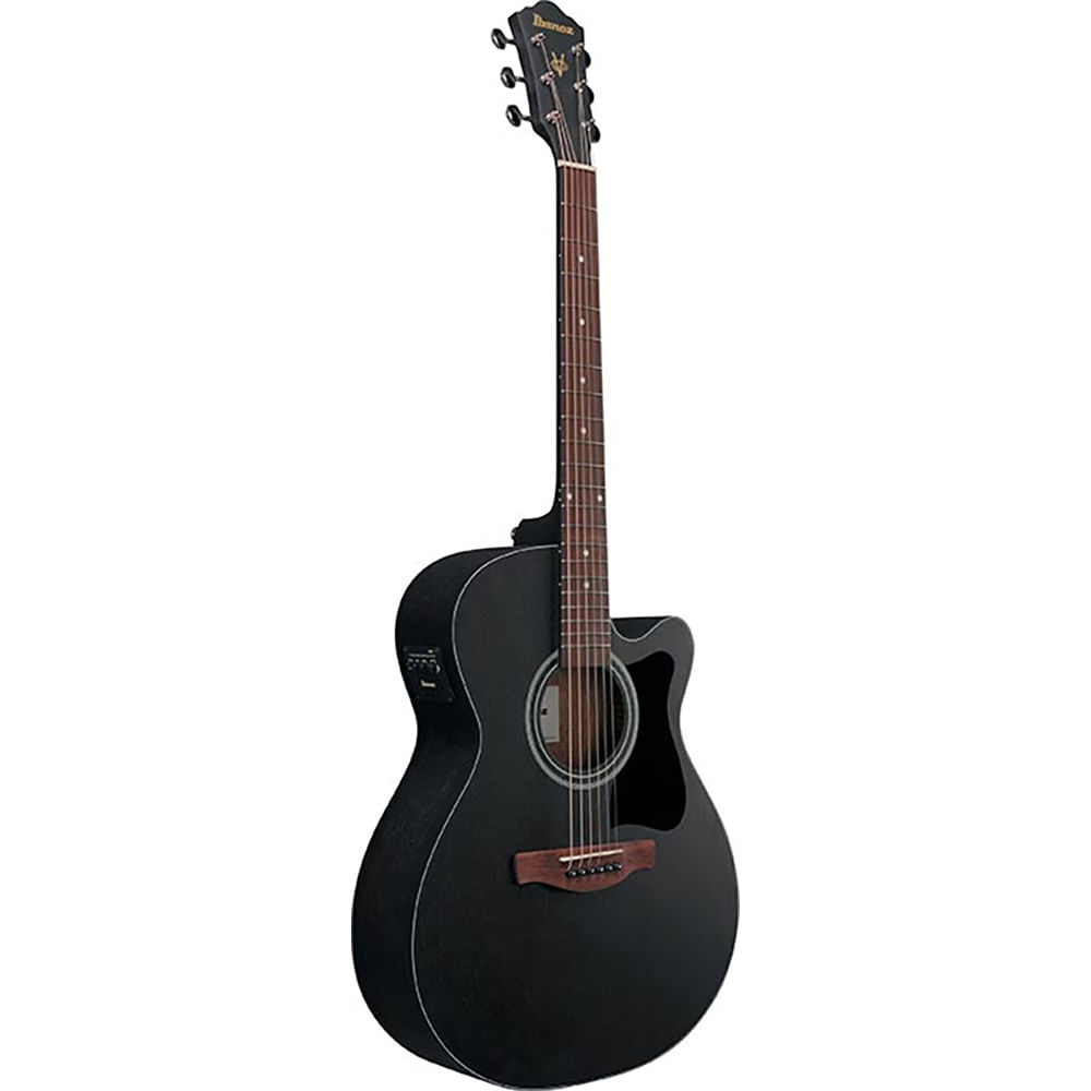 Guitarra Electroacústica Ibanez V Series VC44CE WK - Weathered Black Open Pore foto 3