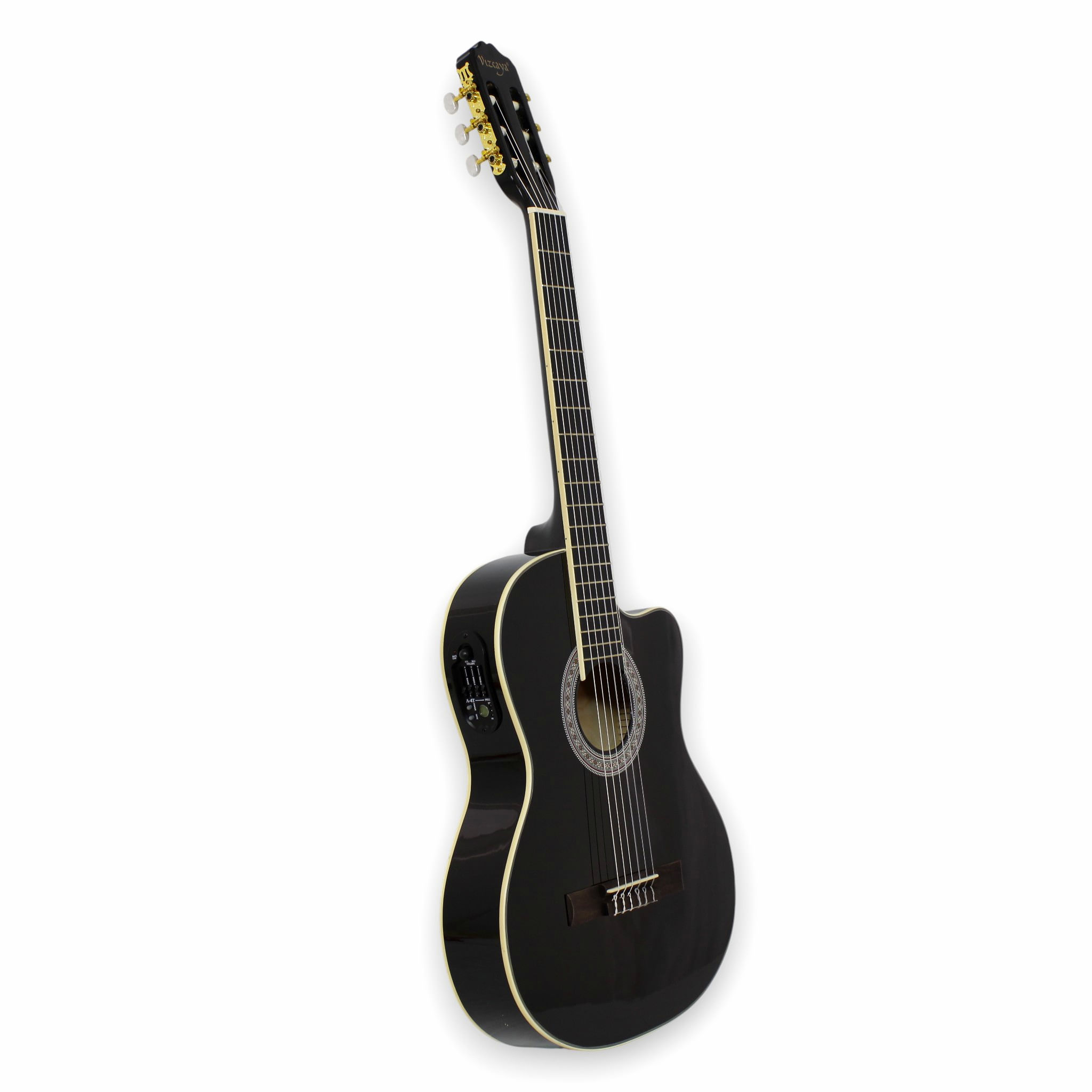 Guitarra electroacústica Vizcaya cuerda de nylon FRA95NCET BK foto 2