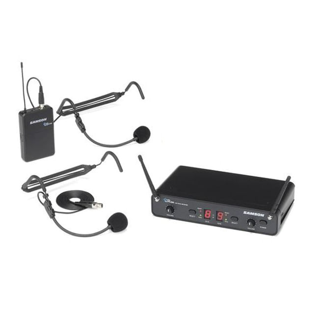 Micrófono inalámbrico de cintillo doble Samson UHF CR288 ESWC288PRES