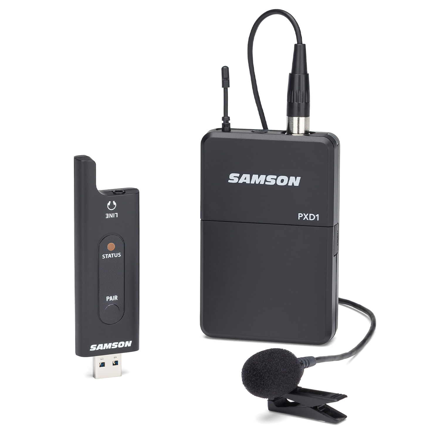 Micrófono Lavalier Con Receptor USB Samson XPD2BLM8