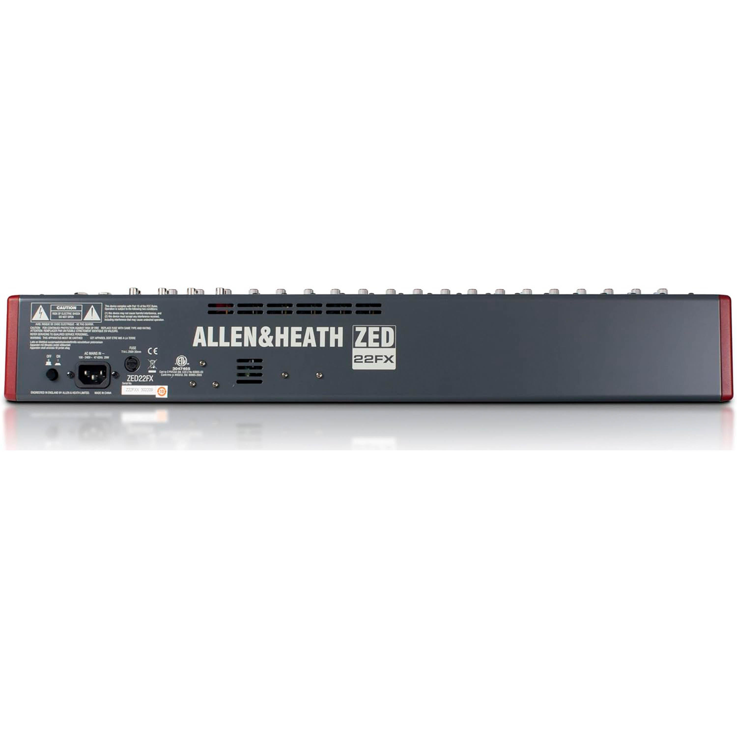Mixer Allen & Heath ZED22FX/X con efectos - 16 canales mono y 3 canales estéreo foto 5