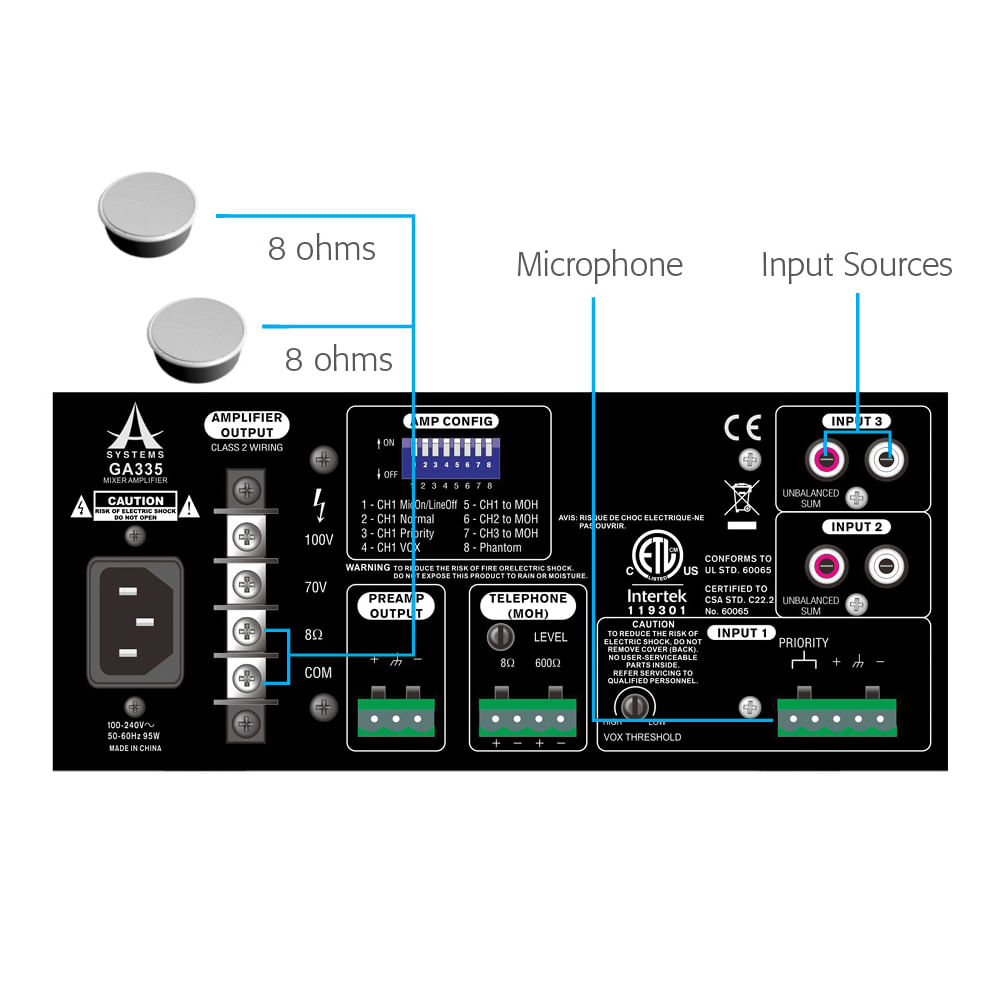 Mixer con power Phonic GA335 foto 2