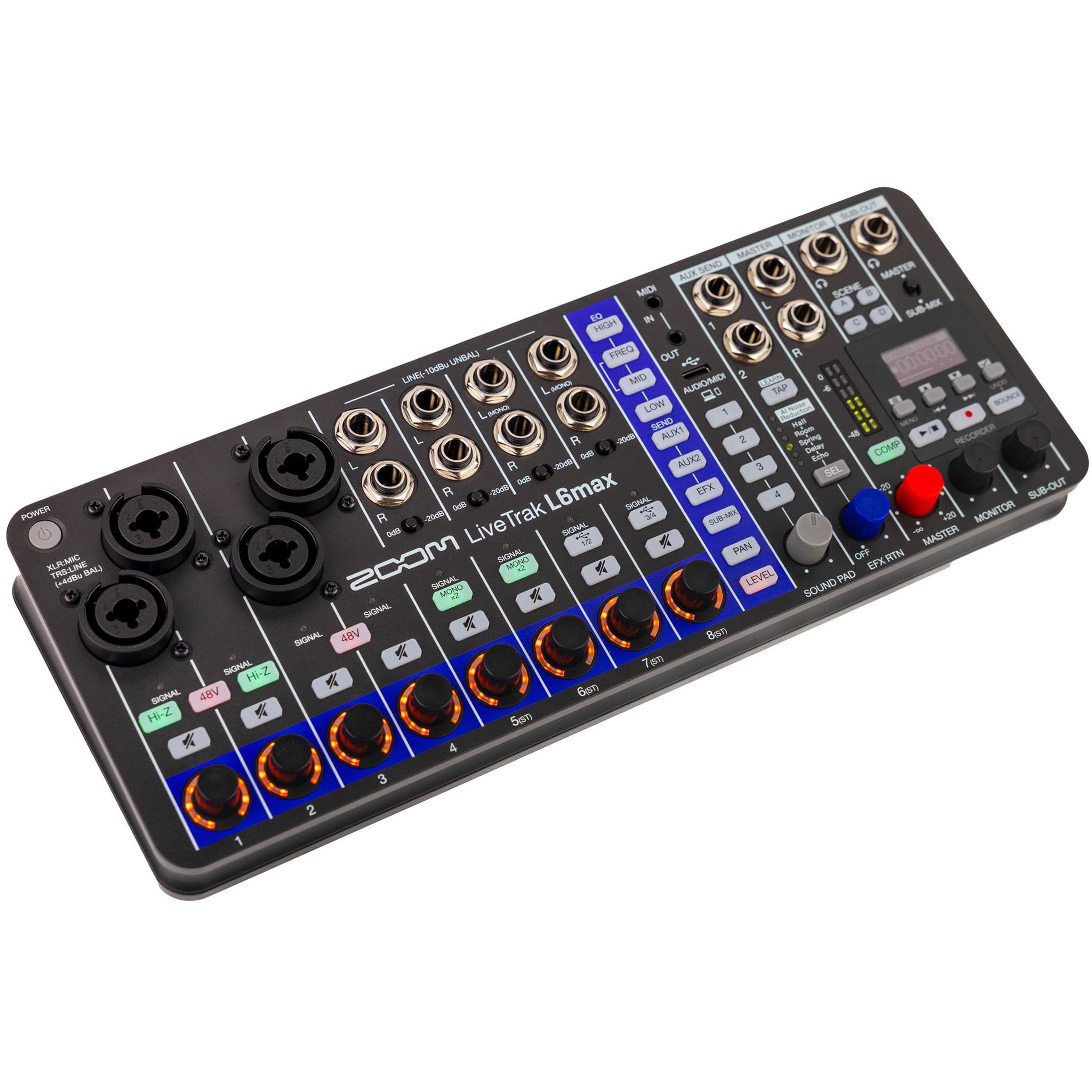 Mixer digital Zoom LiveTrak L6max de 12 pistas foto 3