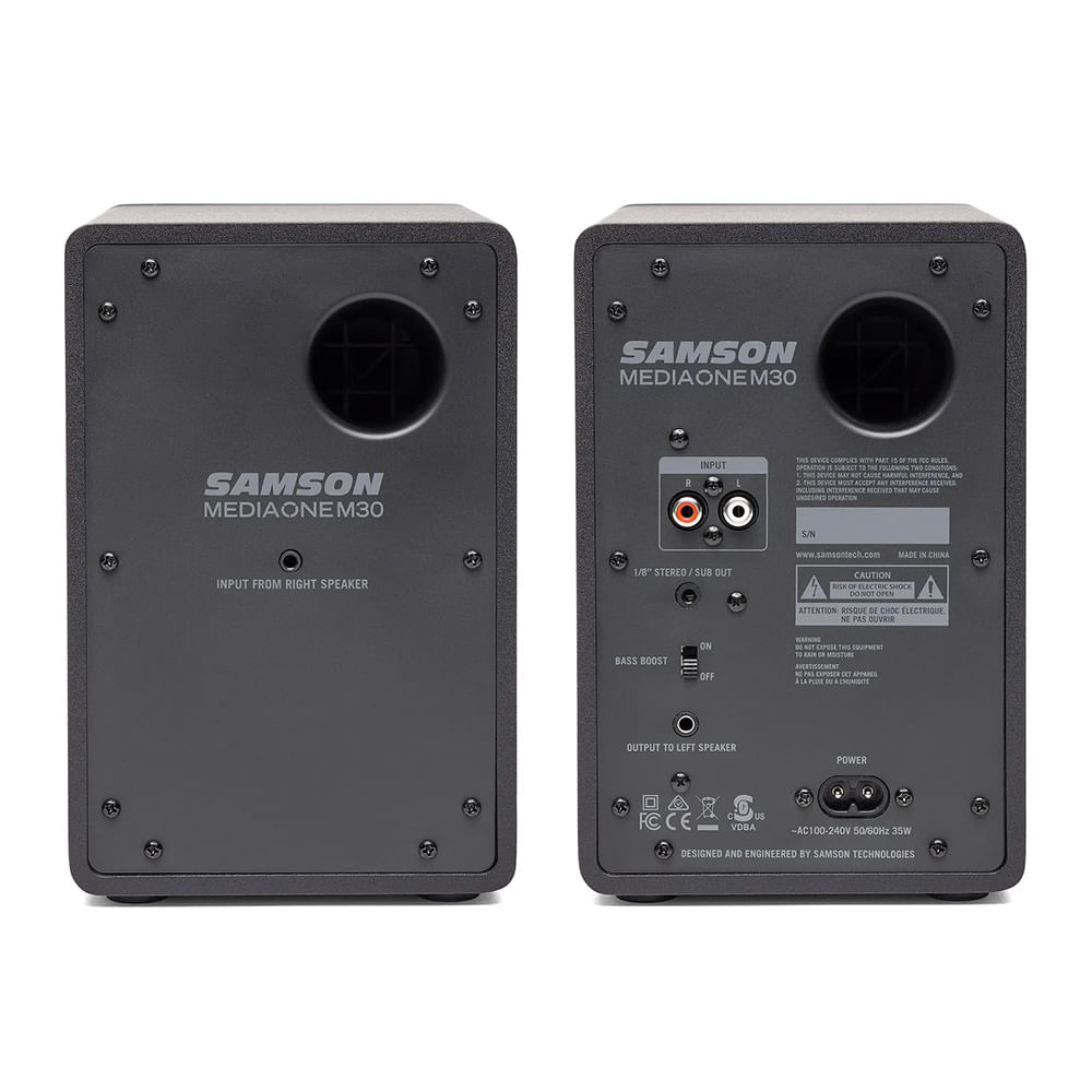 Monitores De Estudio Activo Samson MediaOne M30 - Par foto 3
