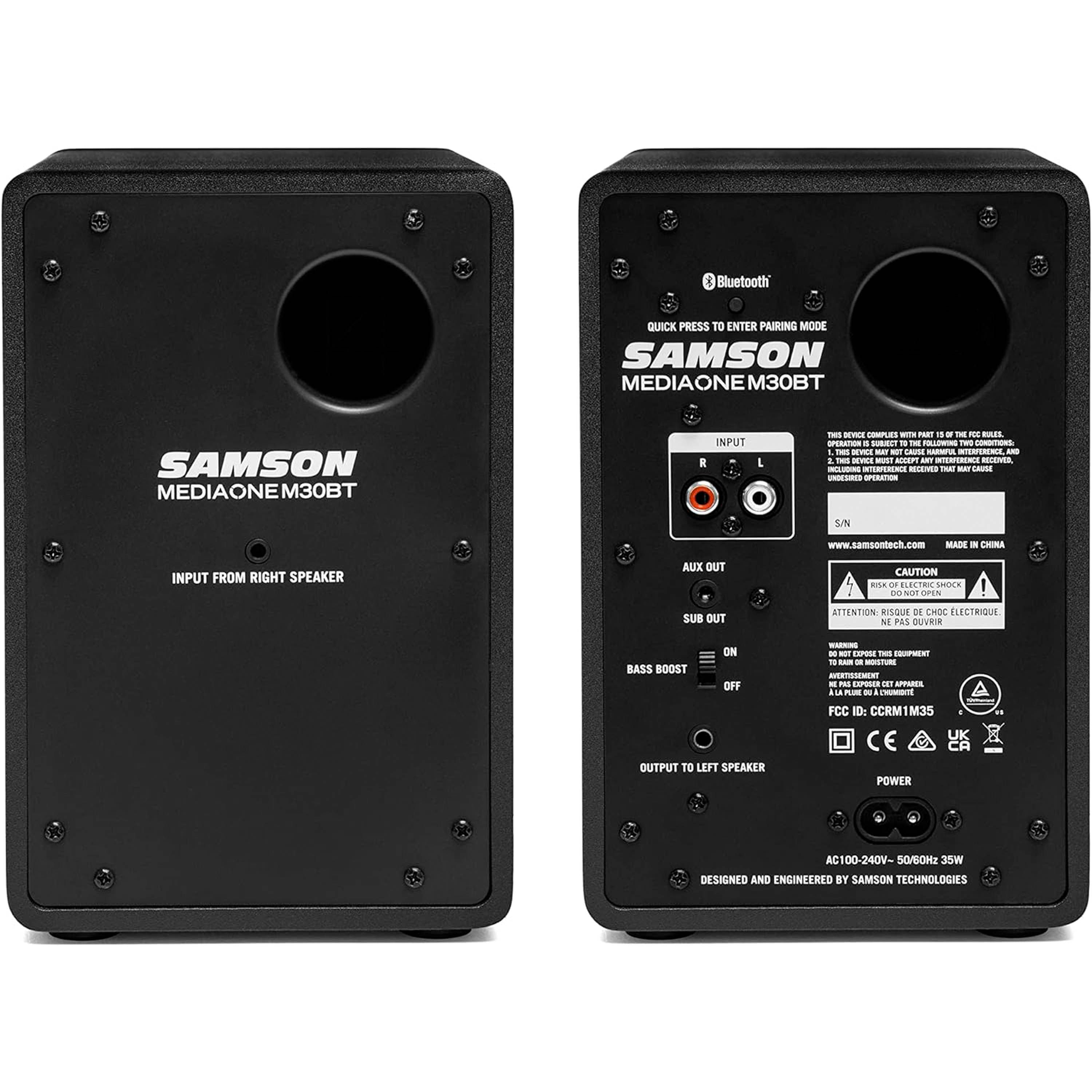 Monitores de estudio Bluetooth Samson MediaOne M30BT - de 3 pulgadas foto 3