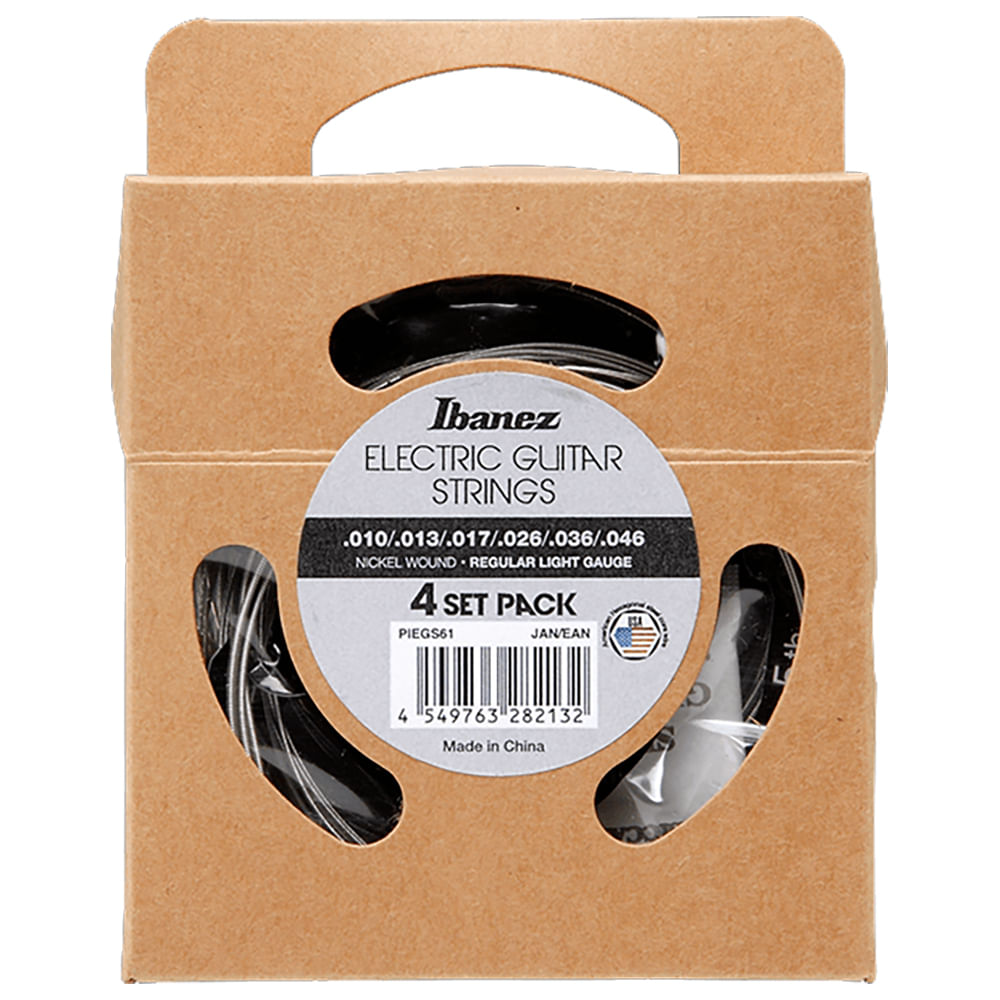 Pack 4 Set Cuerdas Guitarra Eléctrica Ibanez PIEGS61 - 10-46