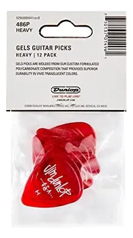 Pack de 12 uñetas Dunlop 486PHV GELS STANDARD foto 3