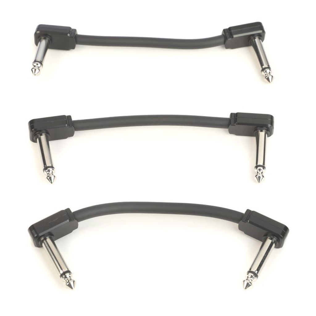 Pack de 3 cables flex patch Ernie Ball 3'' black - P06443 foto 2