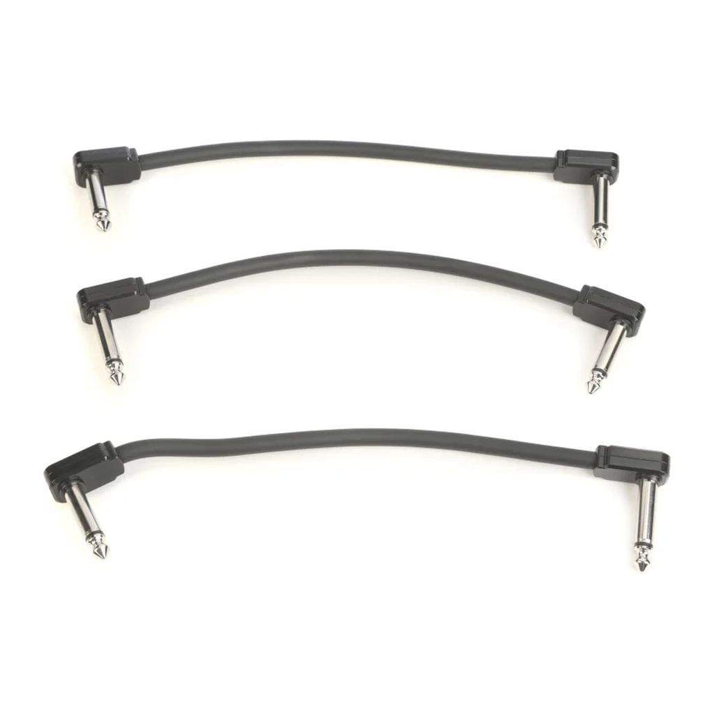 Pack de 3 cables flex patch Ernie Ball 6'' black - P06444 foto 2