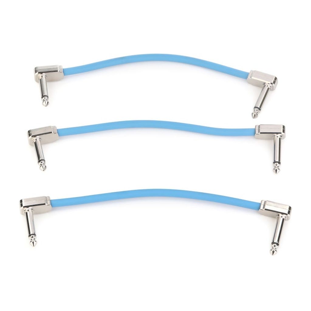 Pack de 3 cables flex patch Ernie Ball 6'' blue - P06460 foto 2