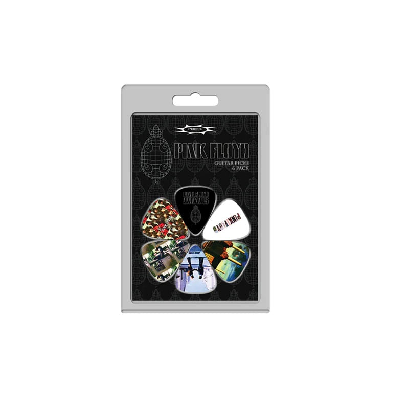 Pack de 6 uñetas Perri's Leathers Diseño de Pink Floyd LP-PF2