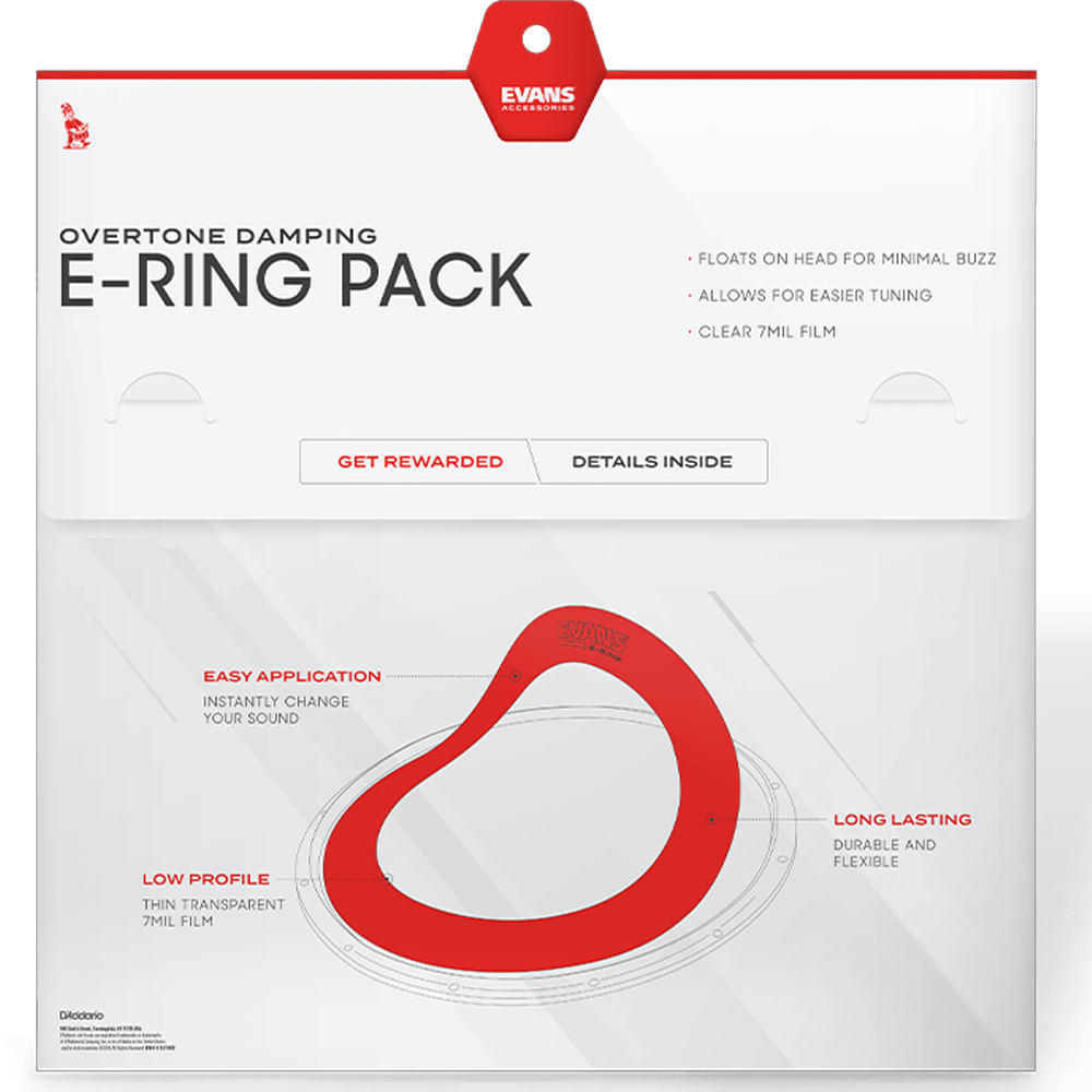 Pack De Aros Evans E-Rings ER-FUSION (10x1", 12x1.5", 14x1.5", and 14x1") foto 3