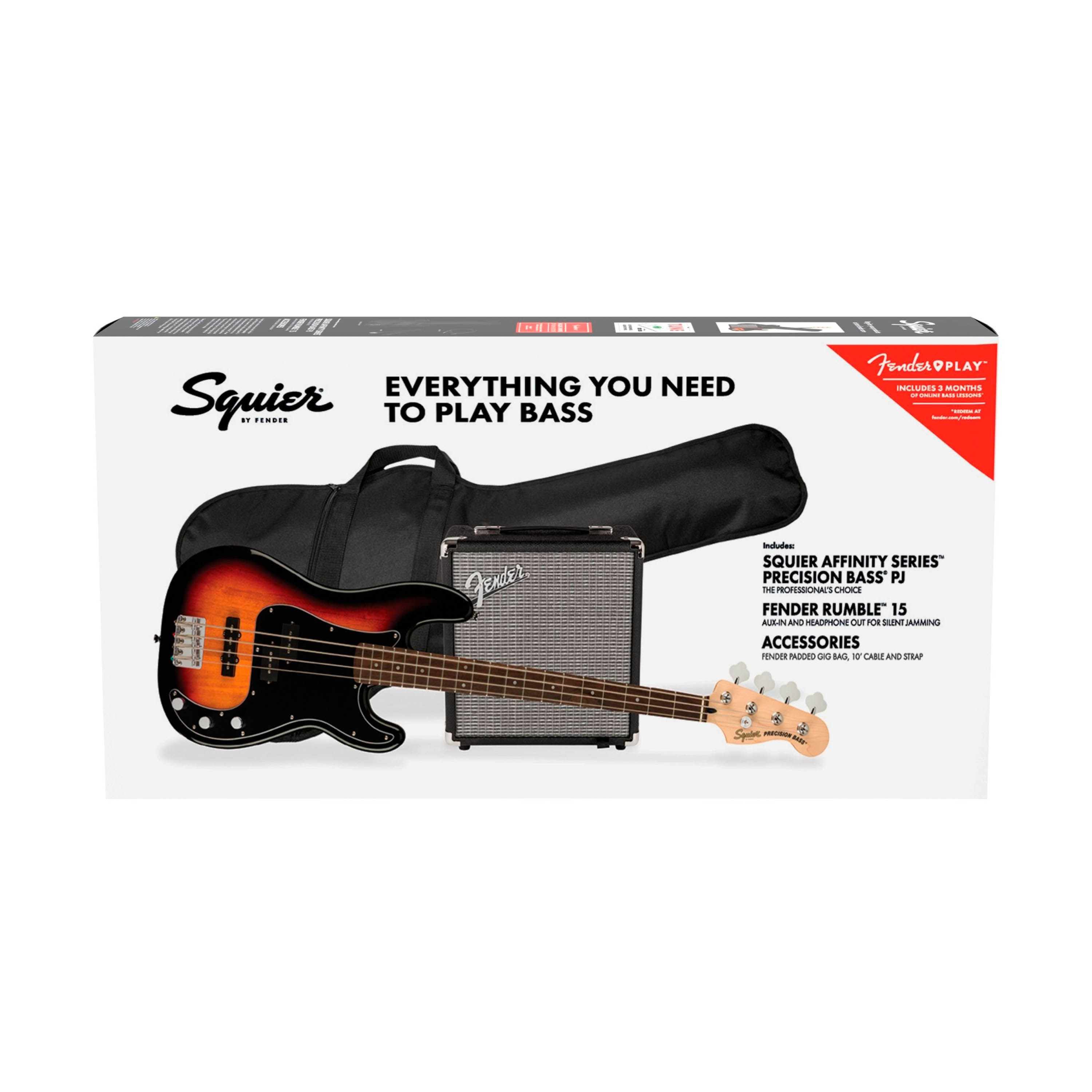 Pack de bajo eléctrico Squier Affinity Series® Precision Bass® PJ Pack - 3 color sunburst foto 2
