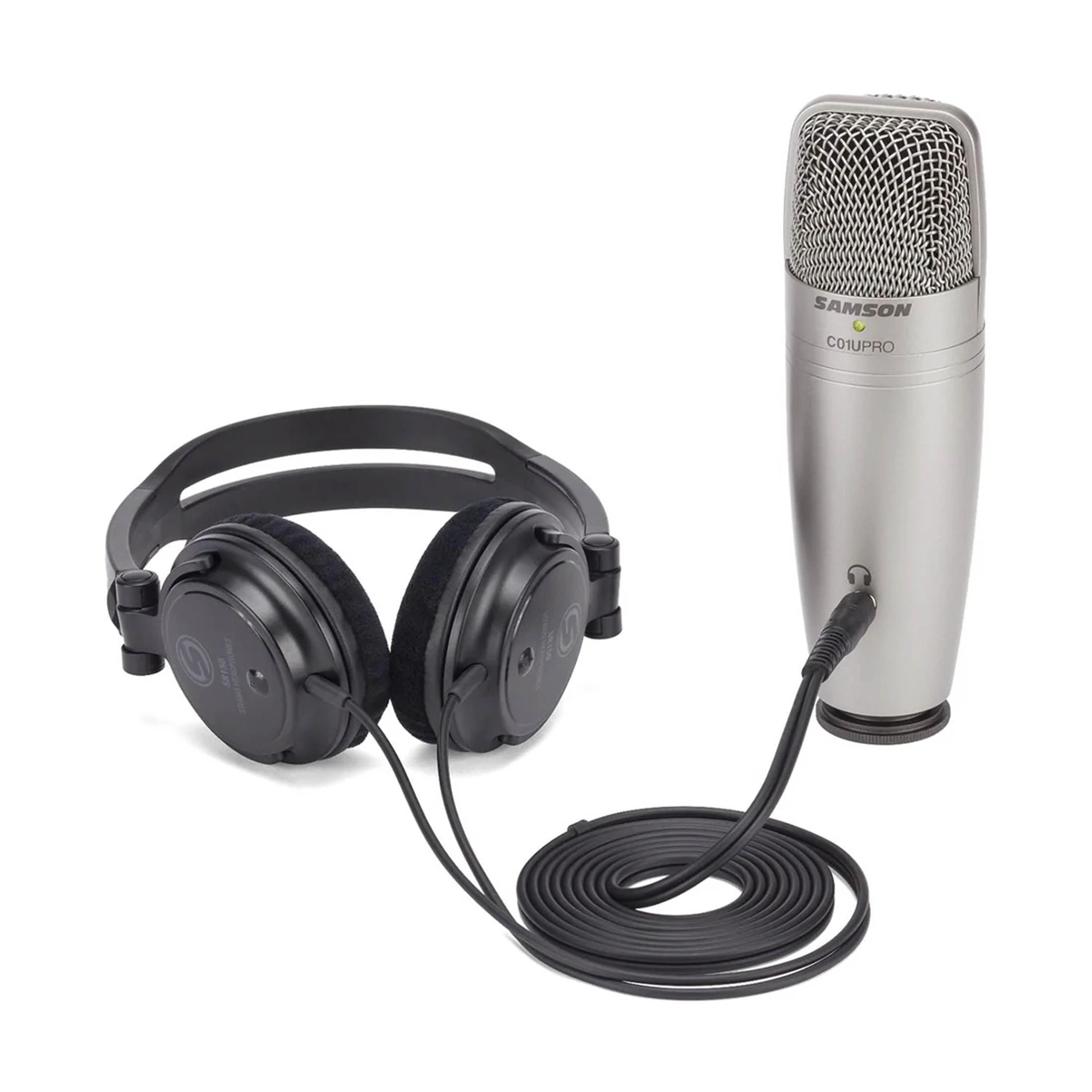 Pack de micrófono y audífonos Samson USB C01U/SR850 Pro Recording/Podcast foto 2