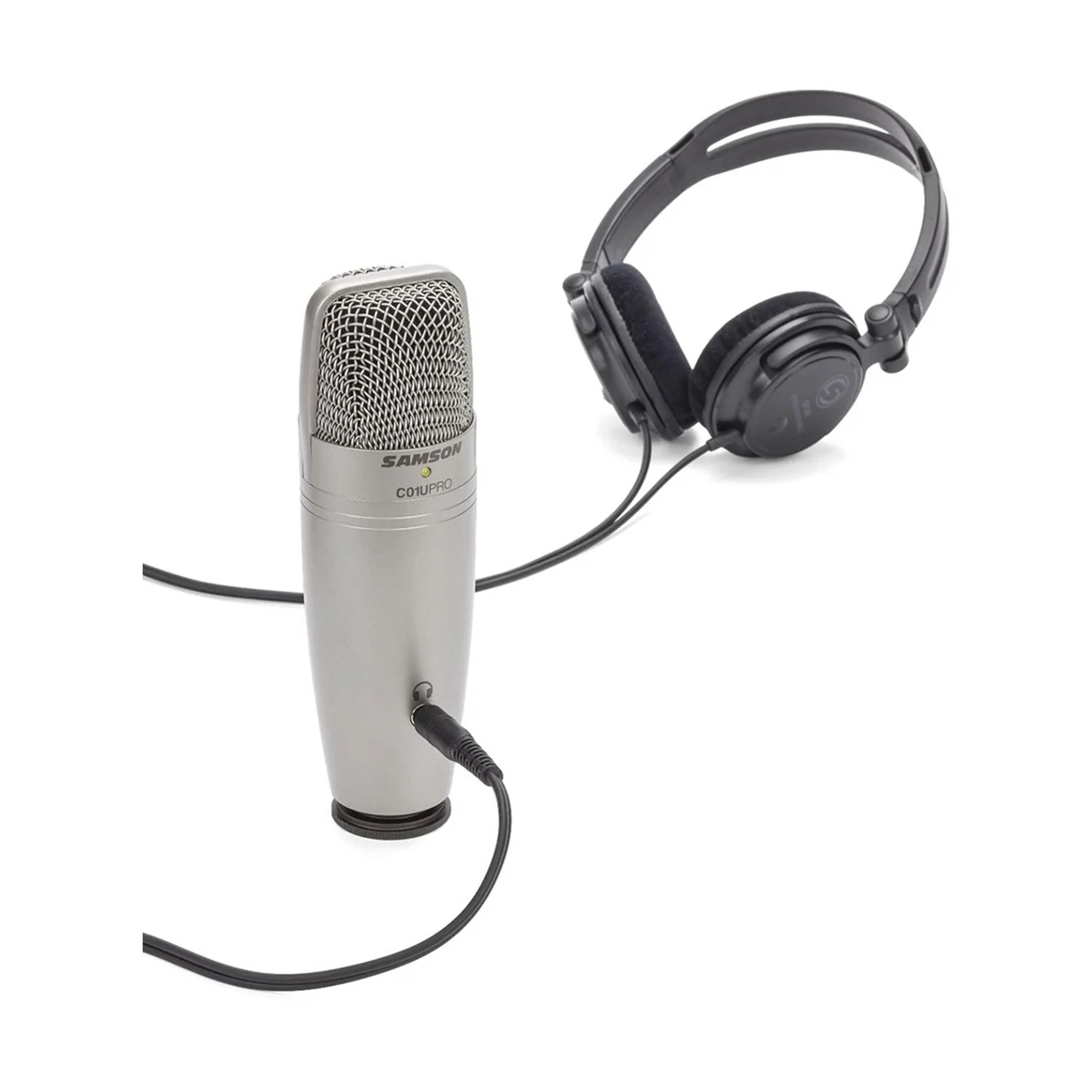 Pack de micrófono y audífonos Samson USB C01U/SR850 Pro Recording/Podcast foto 3