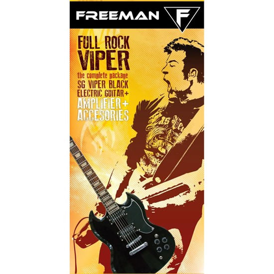 Pack de guitarra eléctrica Freeman Full Rock Viper - Black foto 2