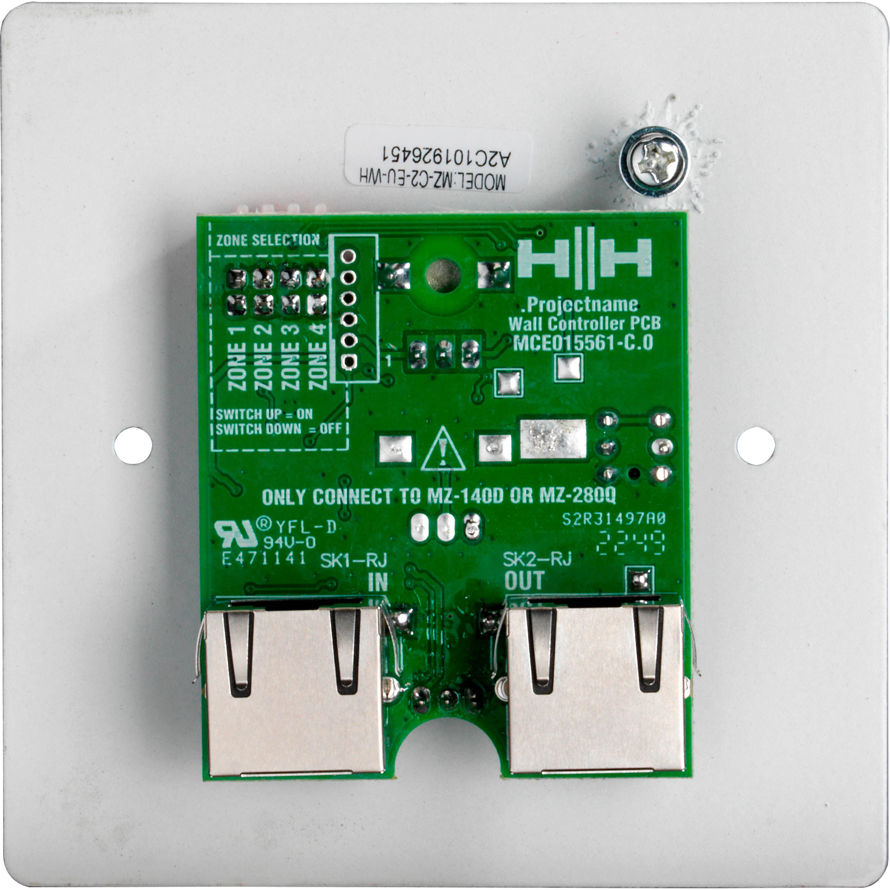 Panel de control de pared HH audio MZ-C2-EU-WH para modelos MZ foto 2