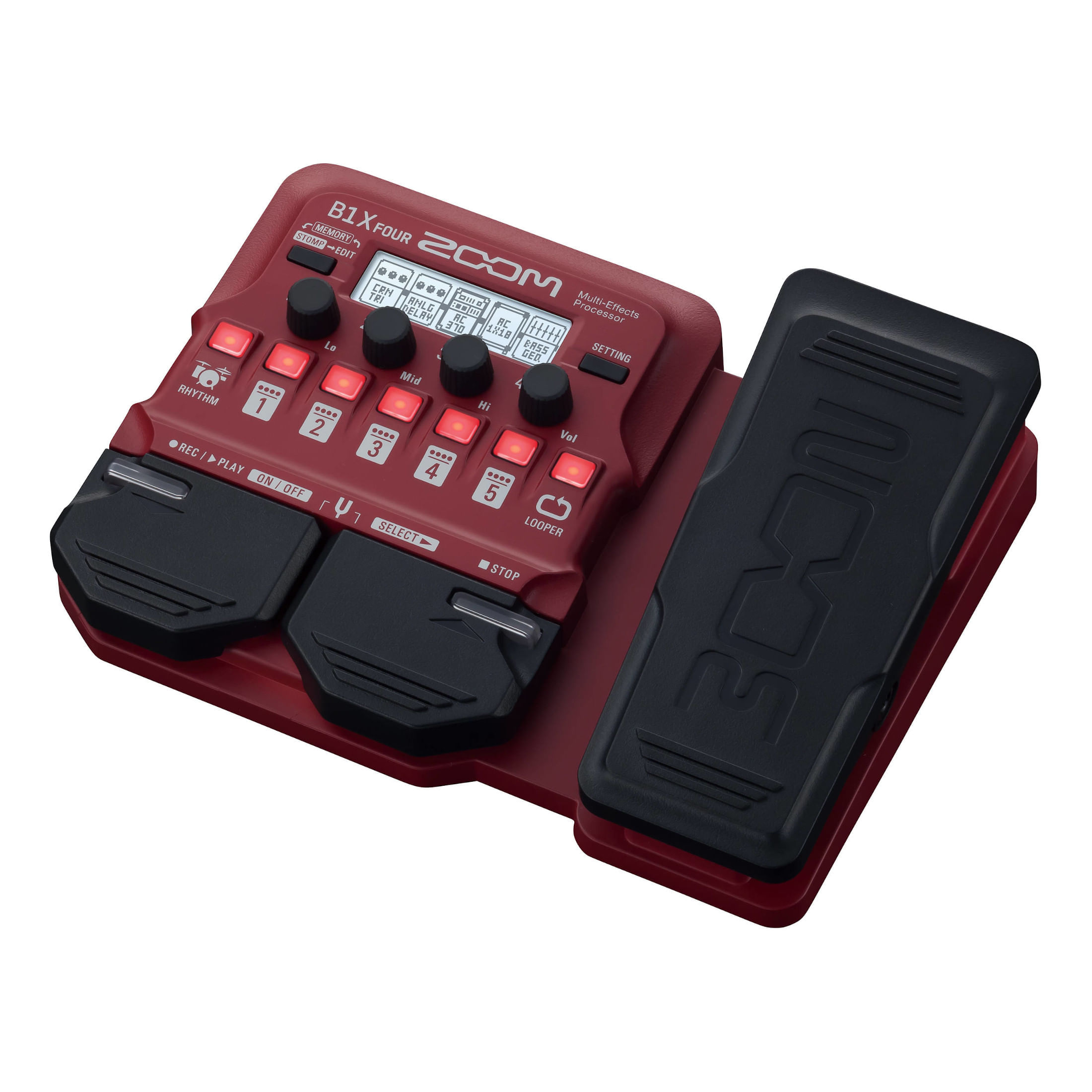 Pedalera multiefecto para bajo Zoom B1X FOUR - Pedal de expresión foto 2