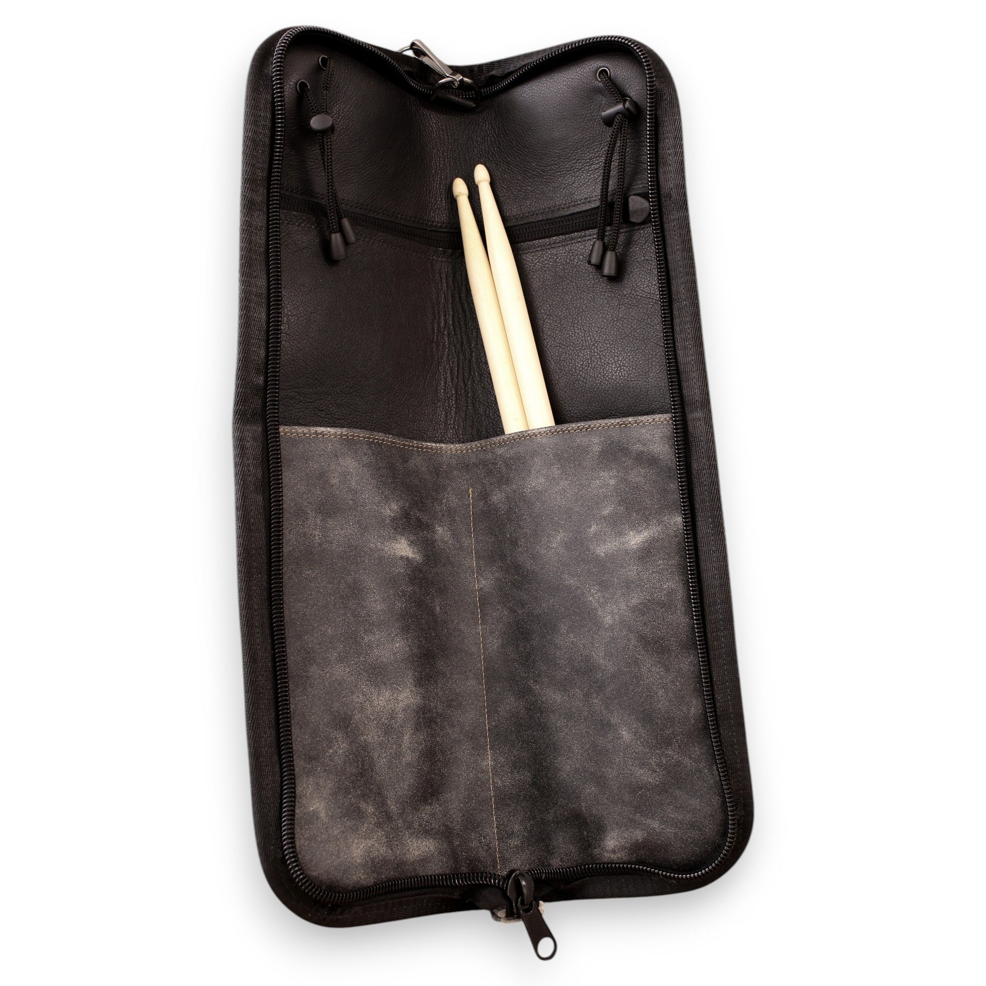 Porta baquetas de cuero Raven Straps gris