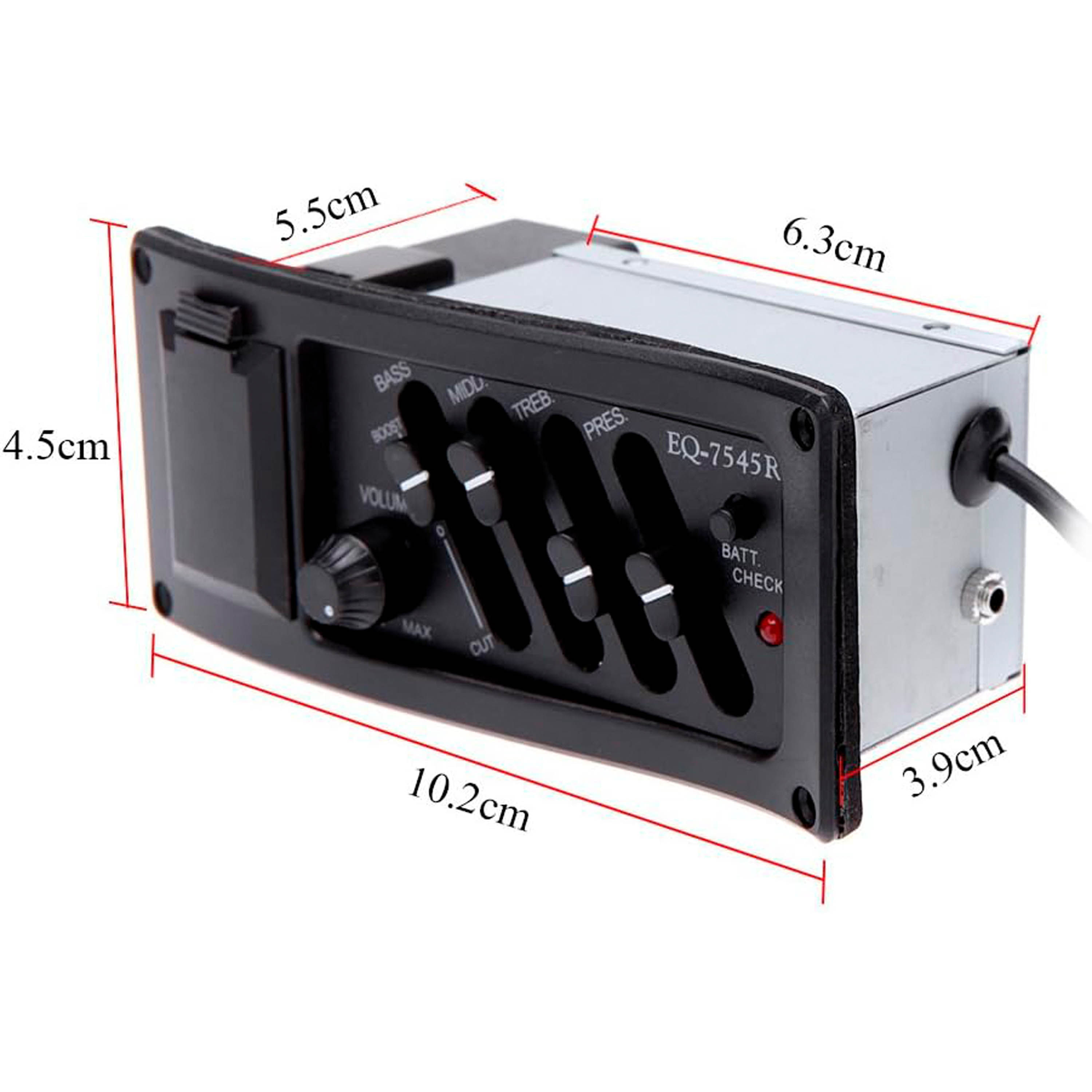 Preamplificador para guitarra Freeman FREQ7545R con ecualizador y piezo foto 2