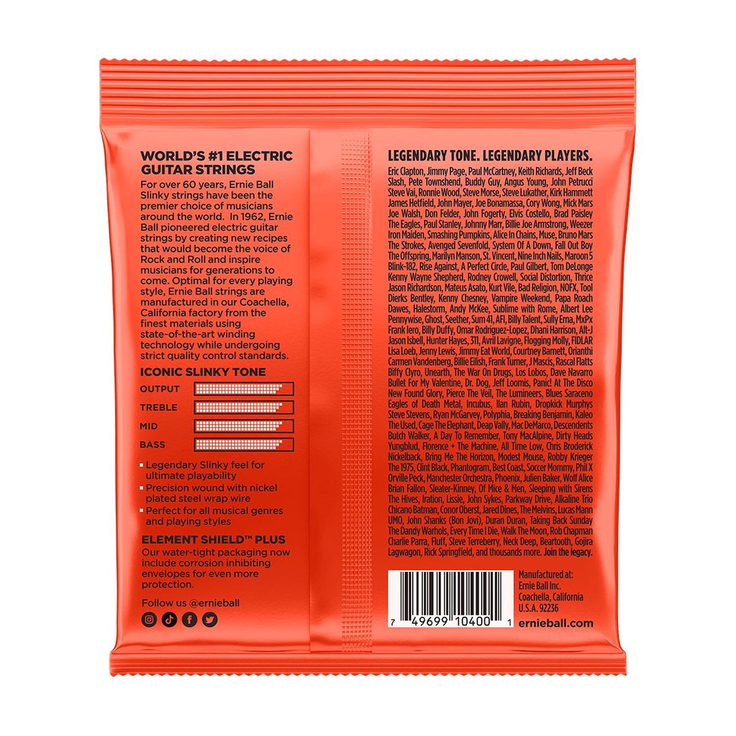 Set 7 cuerdas para guitarra eléctrica Ernie Ball 10-62 Skinny Top Heavy Bottom Slinky String  P02615 foto 2