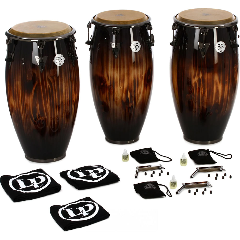 Set De 3 Congas LP Percussion 55th Anniversary LP1333-55 - Candy Black Burst foto 2