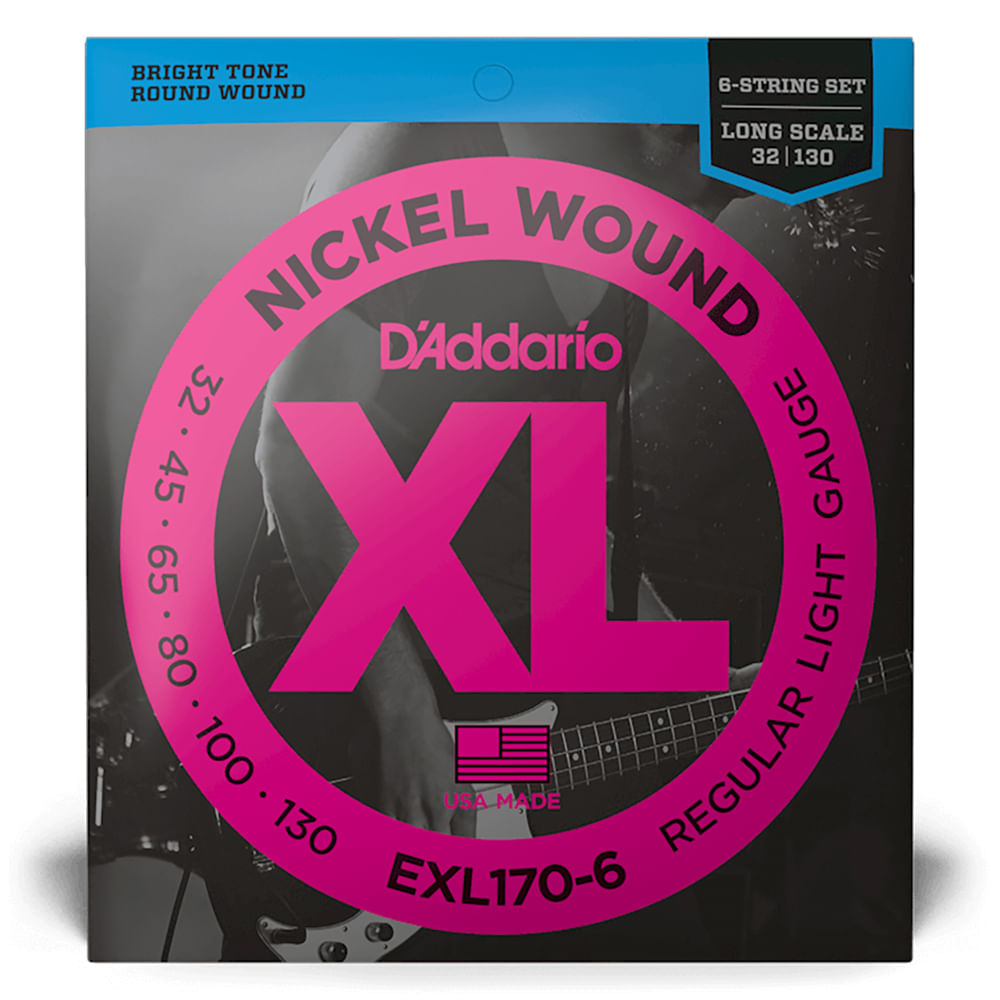 Set 6 Cuerdas Para Bajo Daddario EXL170-6, 32-130