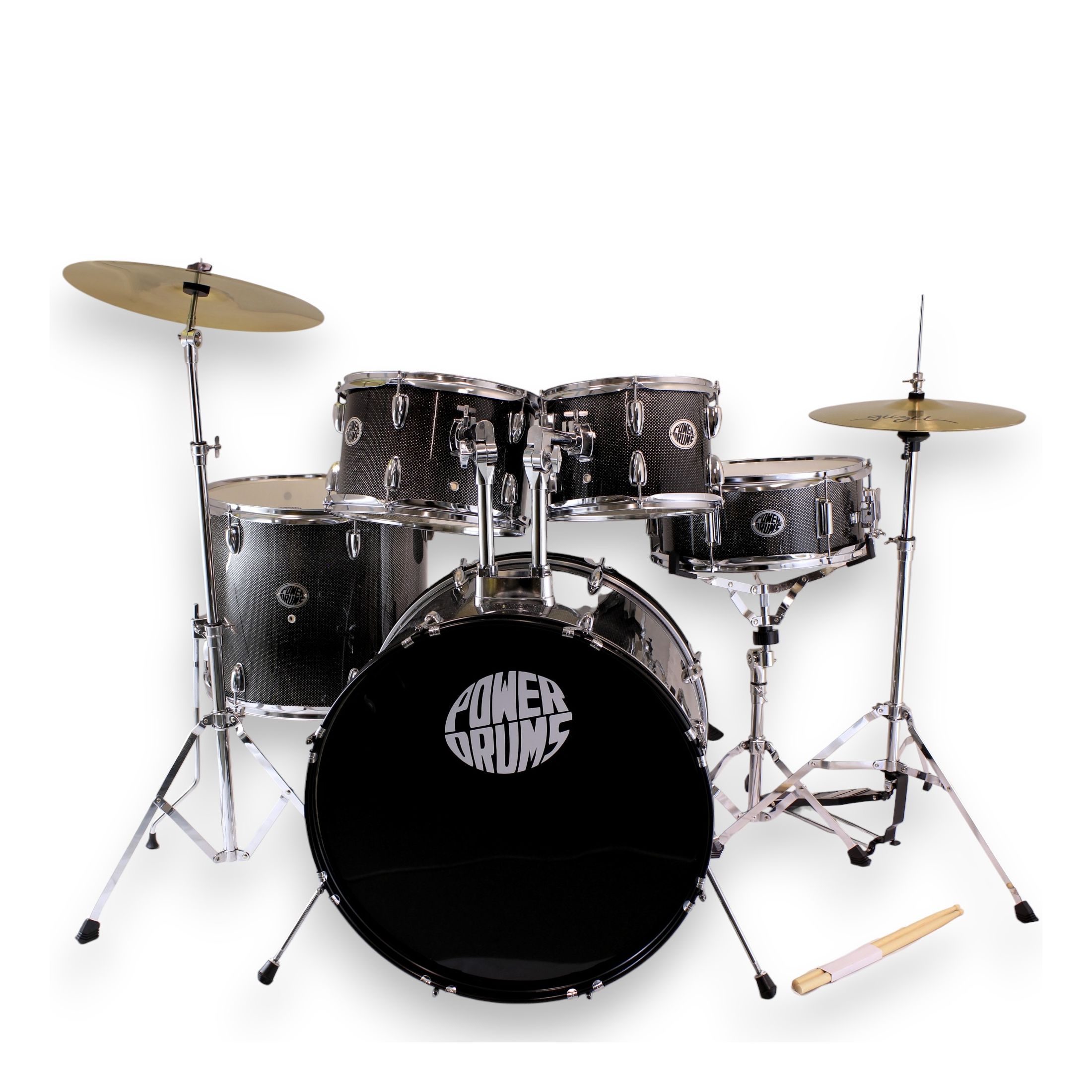 Set de batería acústica PowerDrums CPJ-5 FKS - Silver foto 3