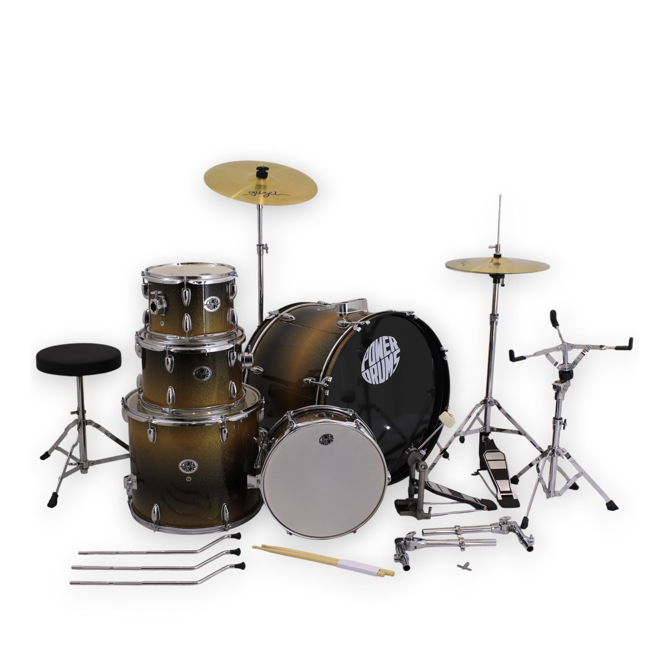 Set de batería acústica PowerDrums CPJ-5 FKY - Yellow