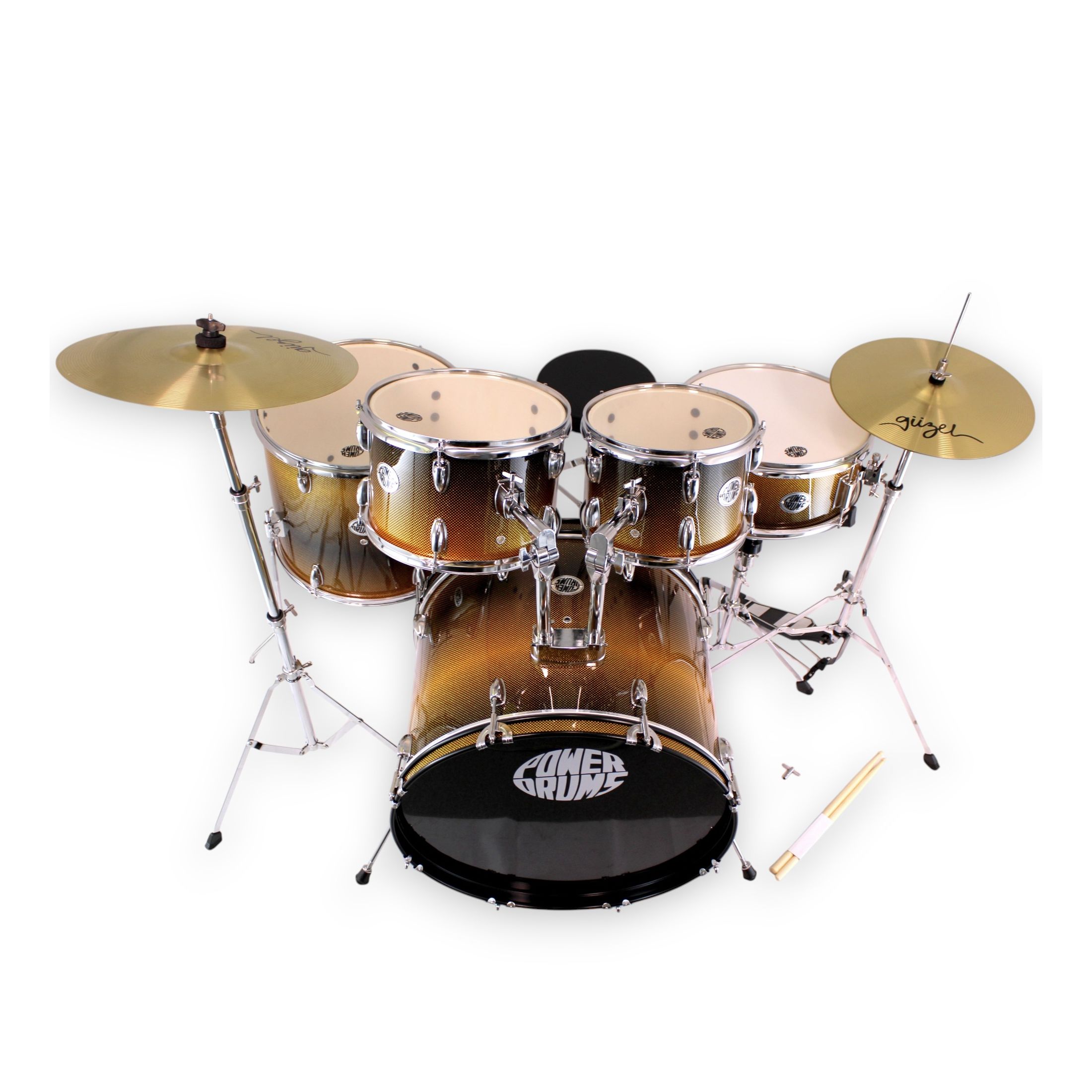 Set de batería acústica PowerDrums CPJ-5 FKY - Yellow foto 3