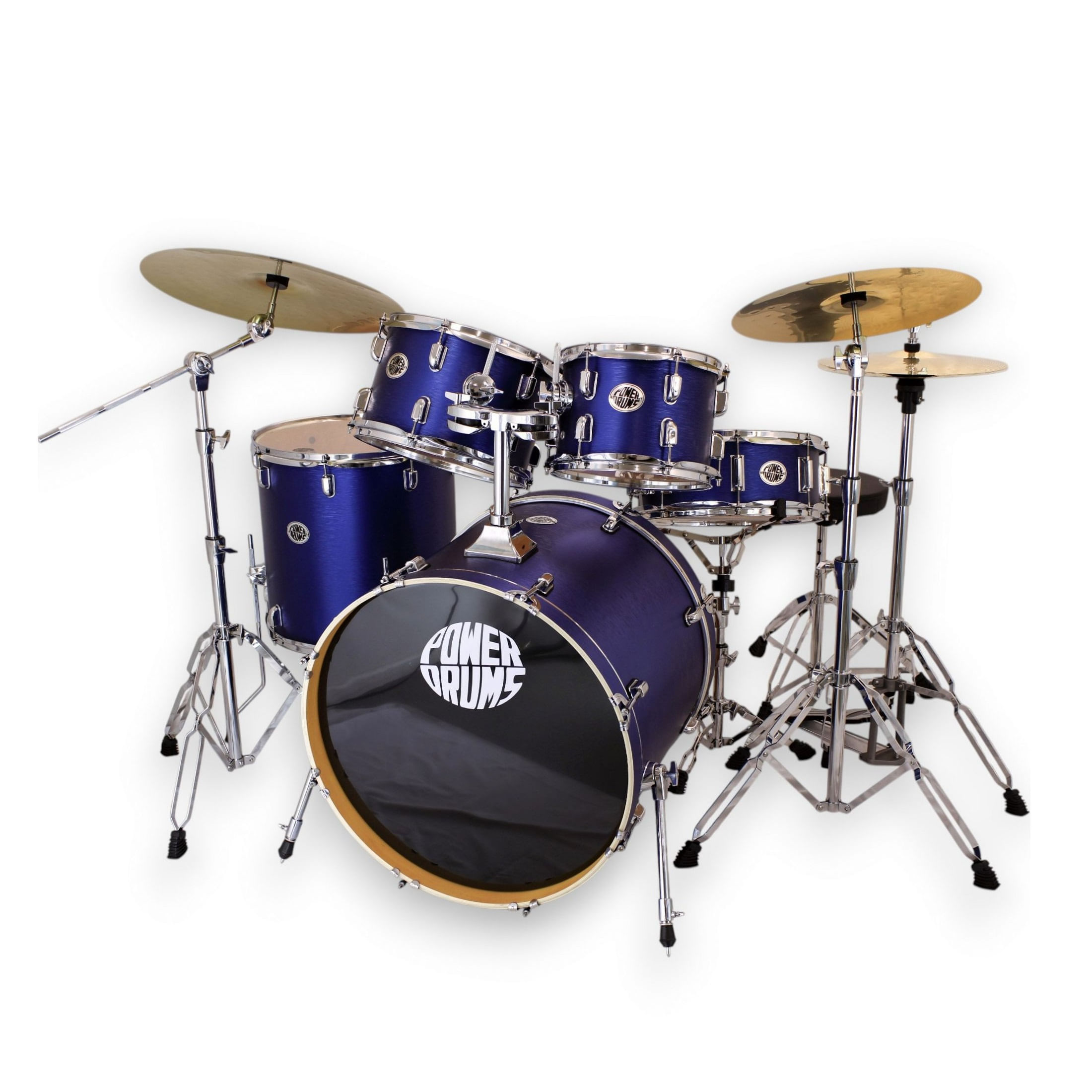 Set de batería acústica PowerDrums JJ-5 DLM con platillos Guzel foto 3