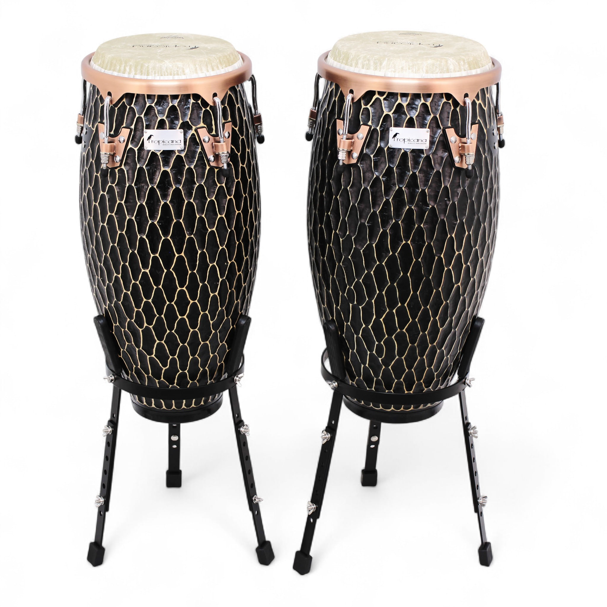 Set de congas Tropicana 10" - 11" Fiberskin con stand CRH850HM